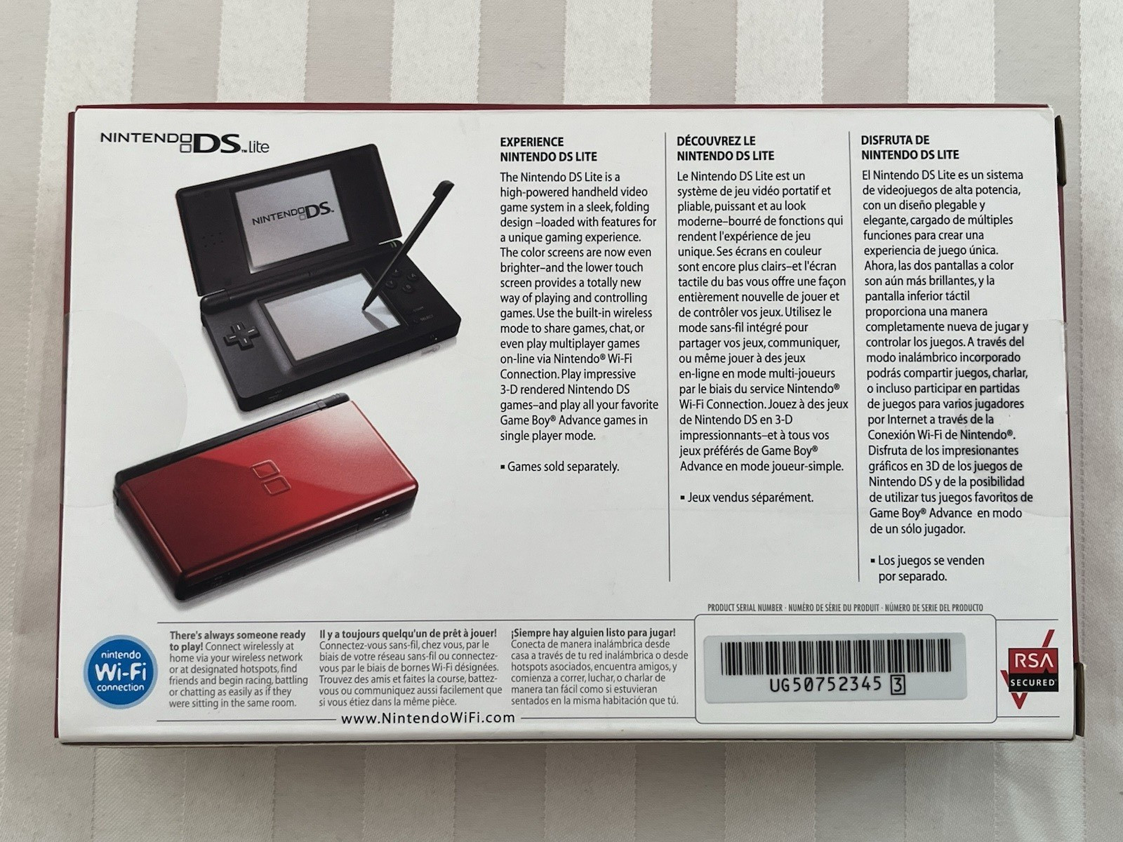 Nintendo DS Lite Crimson USG-001 Near-CIB Tested/Working – VERY NICE CONDITION!