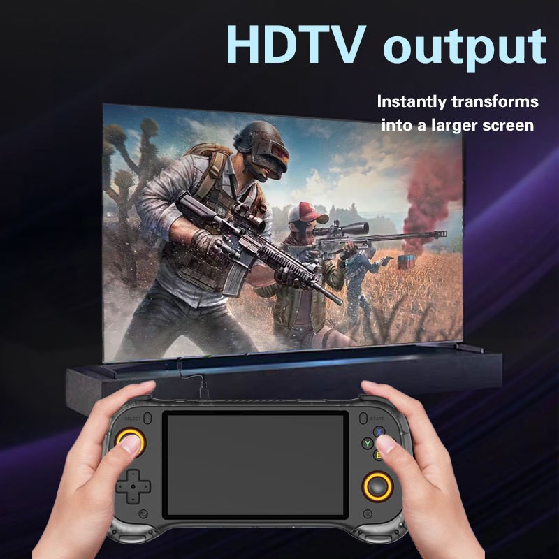 Linux 5.5»IPS Screen 64 Bit H55 Portable Classic Handheld Game Console for Psp
