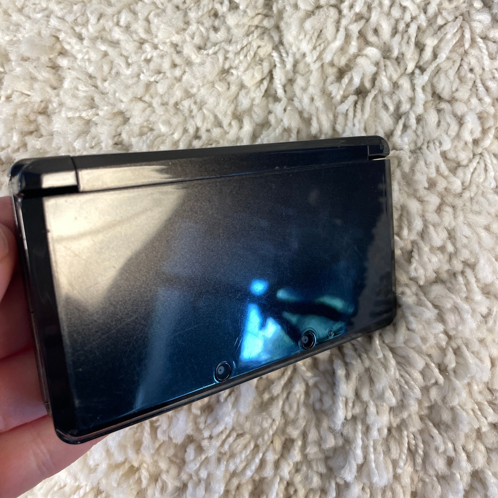 Nintendo 3DS Cosmo Black Launch Handheld Console System CTR-001 Read