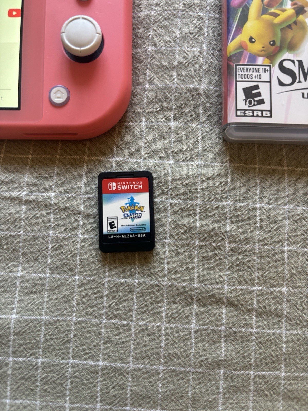Nintendo Switch Lite Coral 32gb Bundle With Case 2 Games