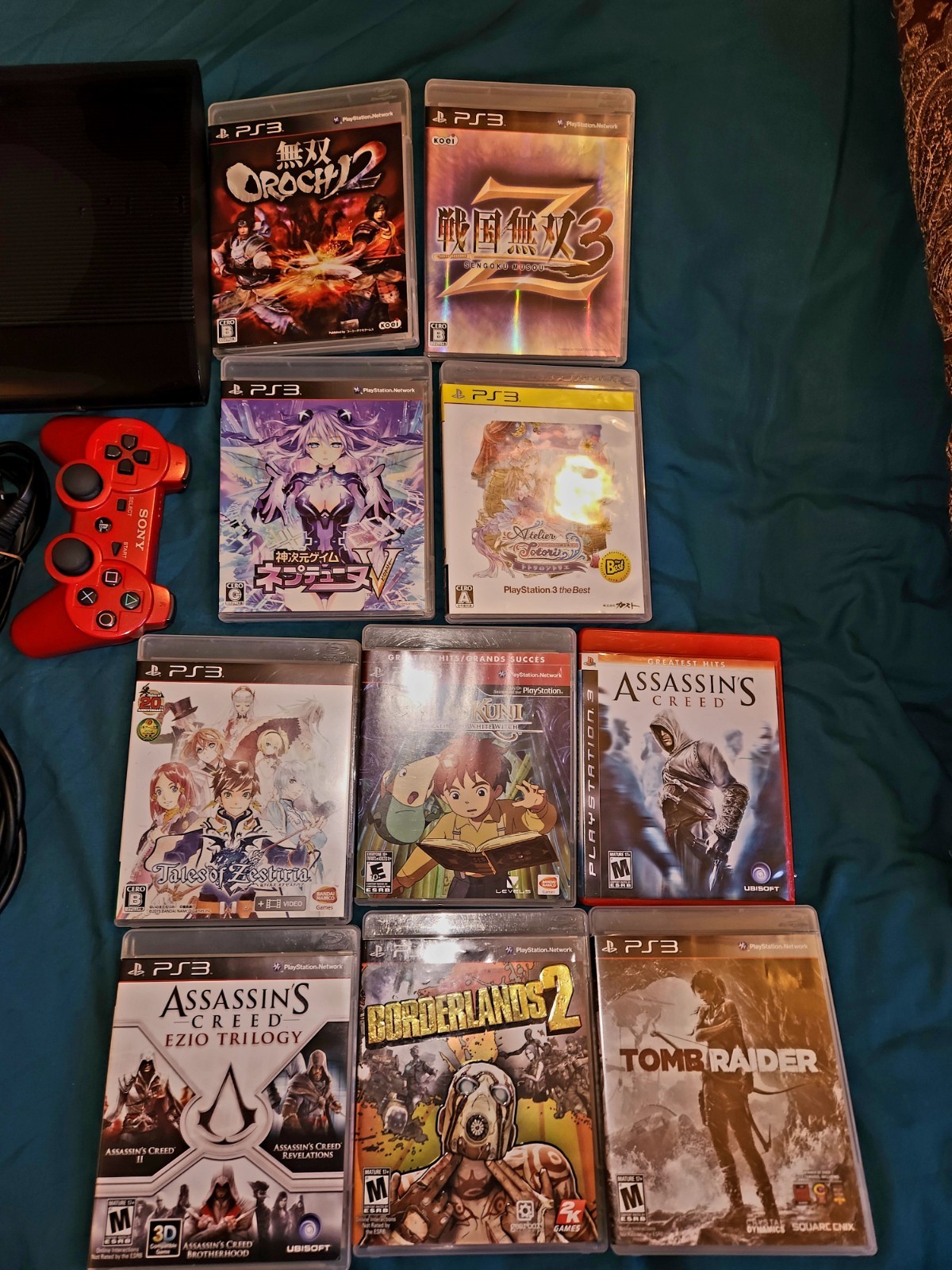 Sony Ps3 PlayStation 3 250GB Super Slim Console Bundle X10 Games 💯🎮