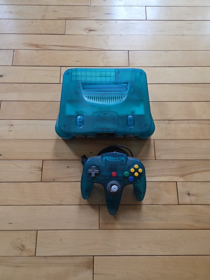 Nintendo 64 N64 Funtastic Ice Blue Console w/ OEM Controller only