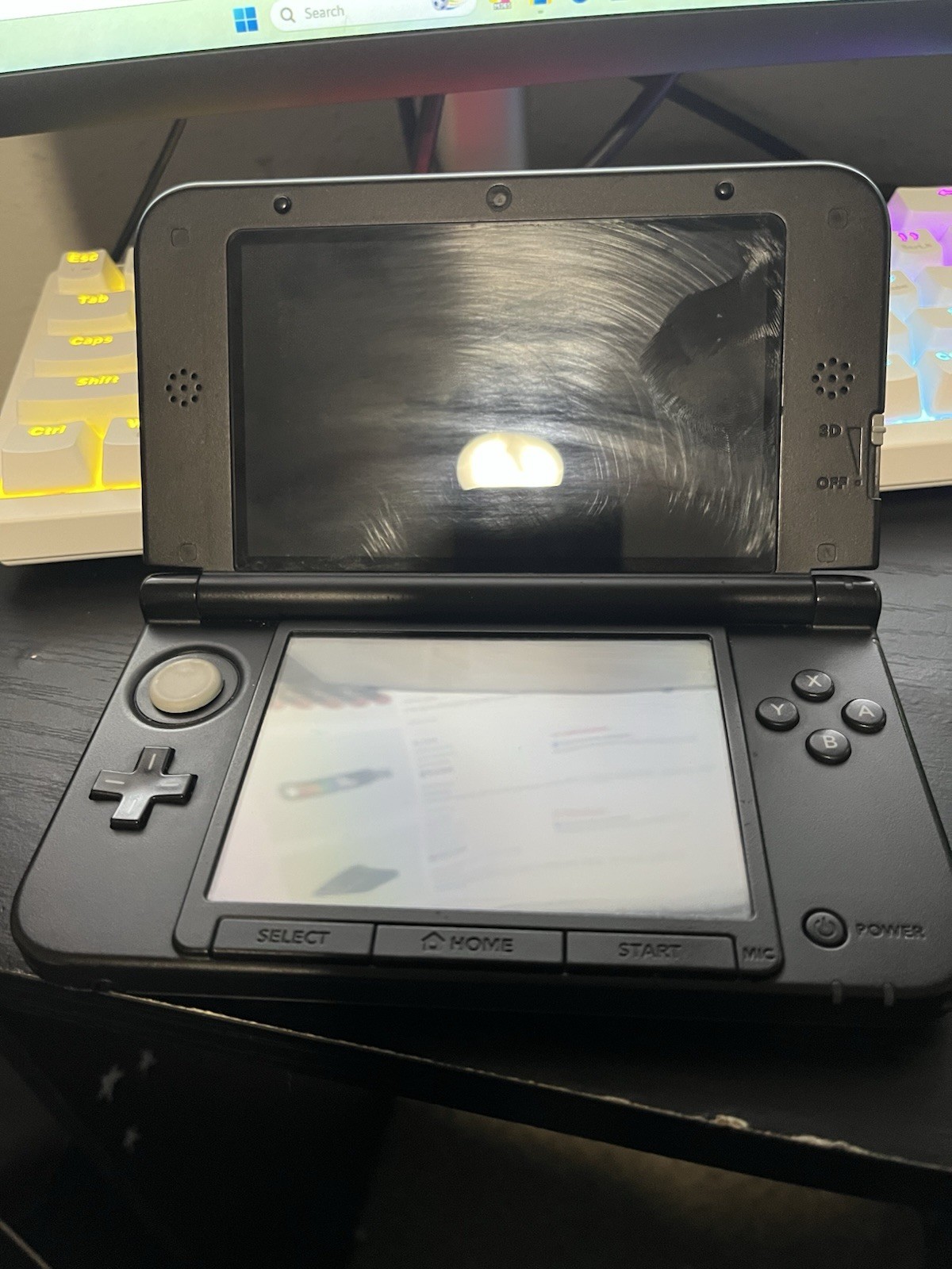 Nintendo 3DS XL Black Handheld Console 3D REGION FREE w/ AC Adapter