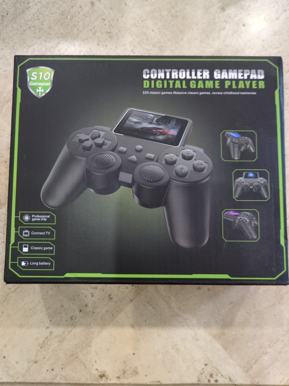 S10 Handheld Gamepad Controller Video Game Player, Black, 520 Built-In Games