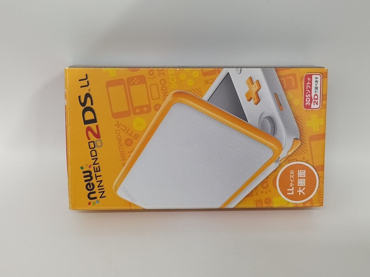 B7141 Nintendo new 2DS console LL XL Orange x White Japan w/box adapter pen fx