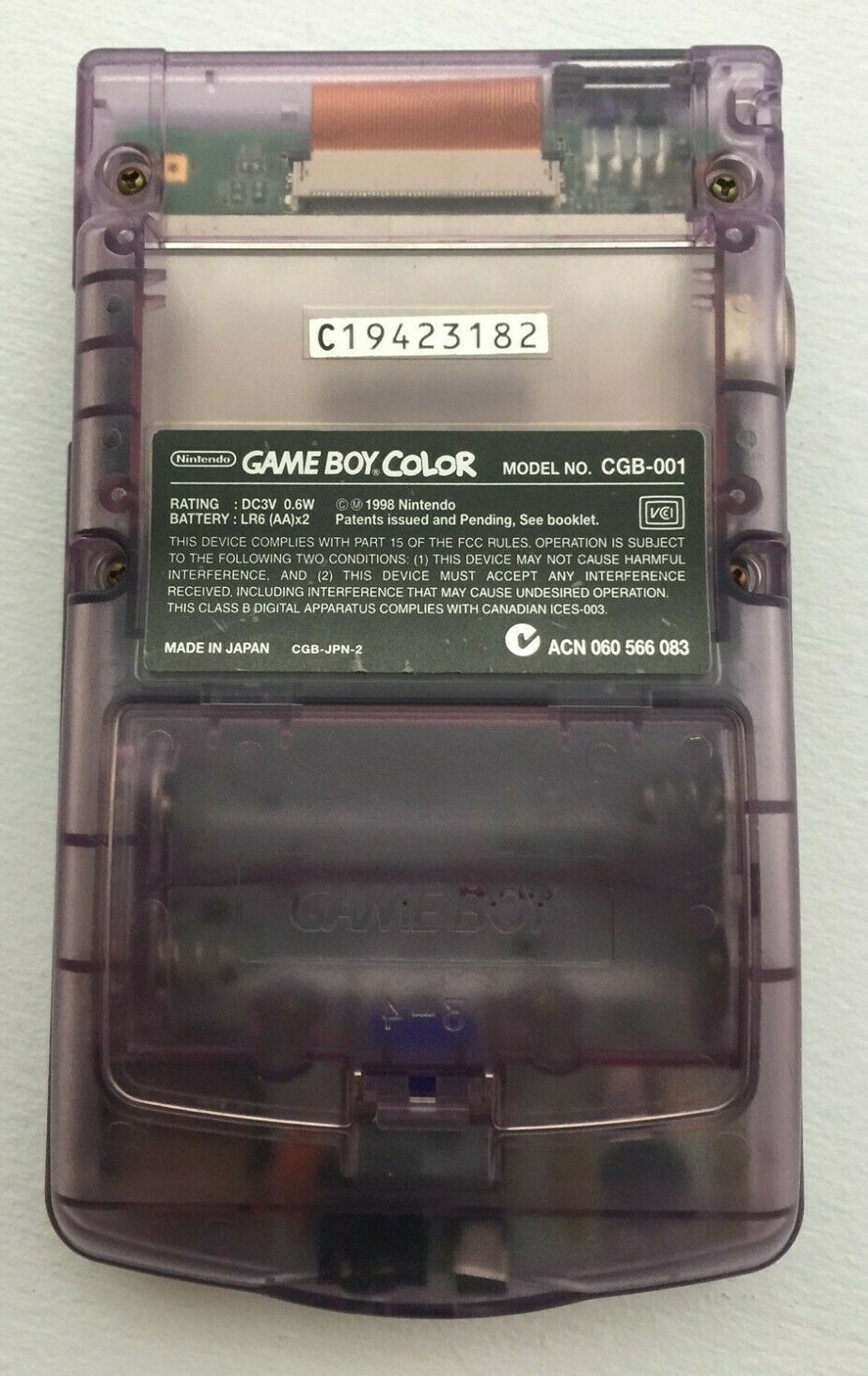 Nintendo Game Boy Color CGB-001 – Atomic Purple – 100% OEM – Tested Working