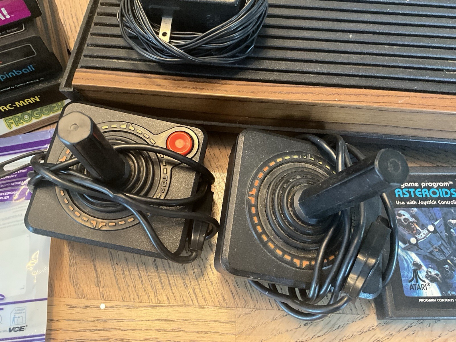 Vintage Atari Model CX2600A Video Game System W/ 15 Games + 2 Joysticks Pac-Man