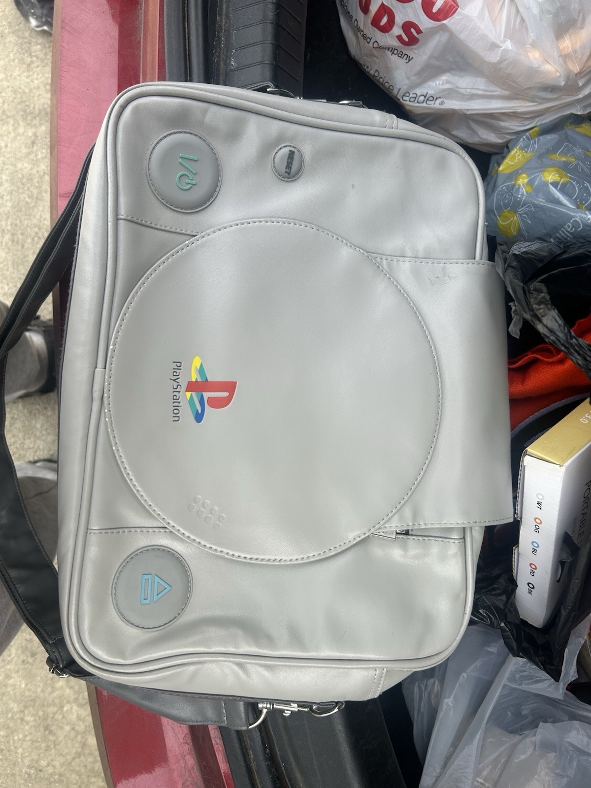 Rare PlayStation 1 Shoulder Bag W/ Ps1 New W/ Controller And Wires Tested& Works