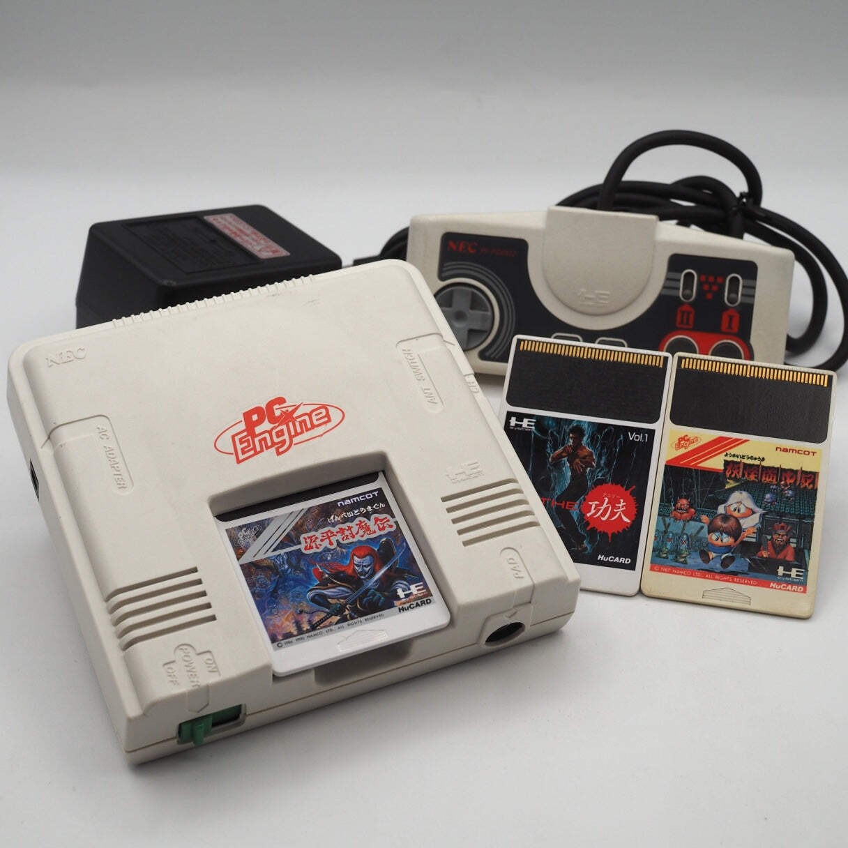 NEC PC Engine Console PI-TG001 w/Genpei Tōma Den, Yōkai Dōchūki & Kung-Fu NTSC-J