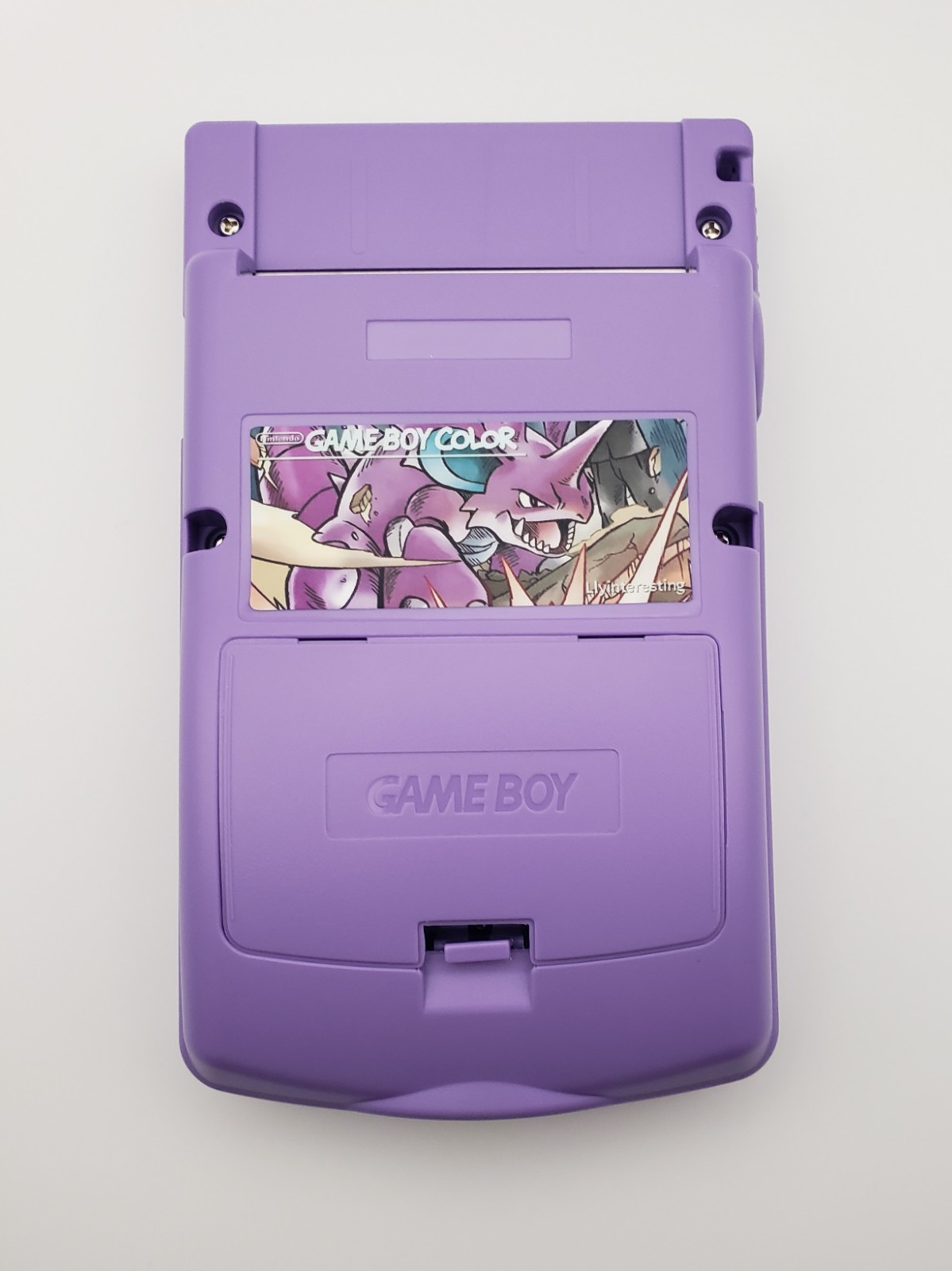 Laminated OLED Screen – Nidoking Game Boy Color w/ Case – New Speaker, Recapped