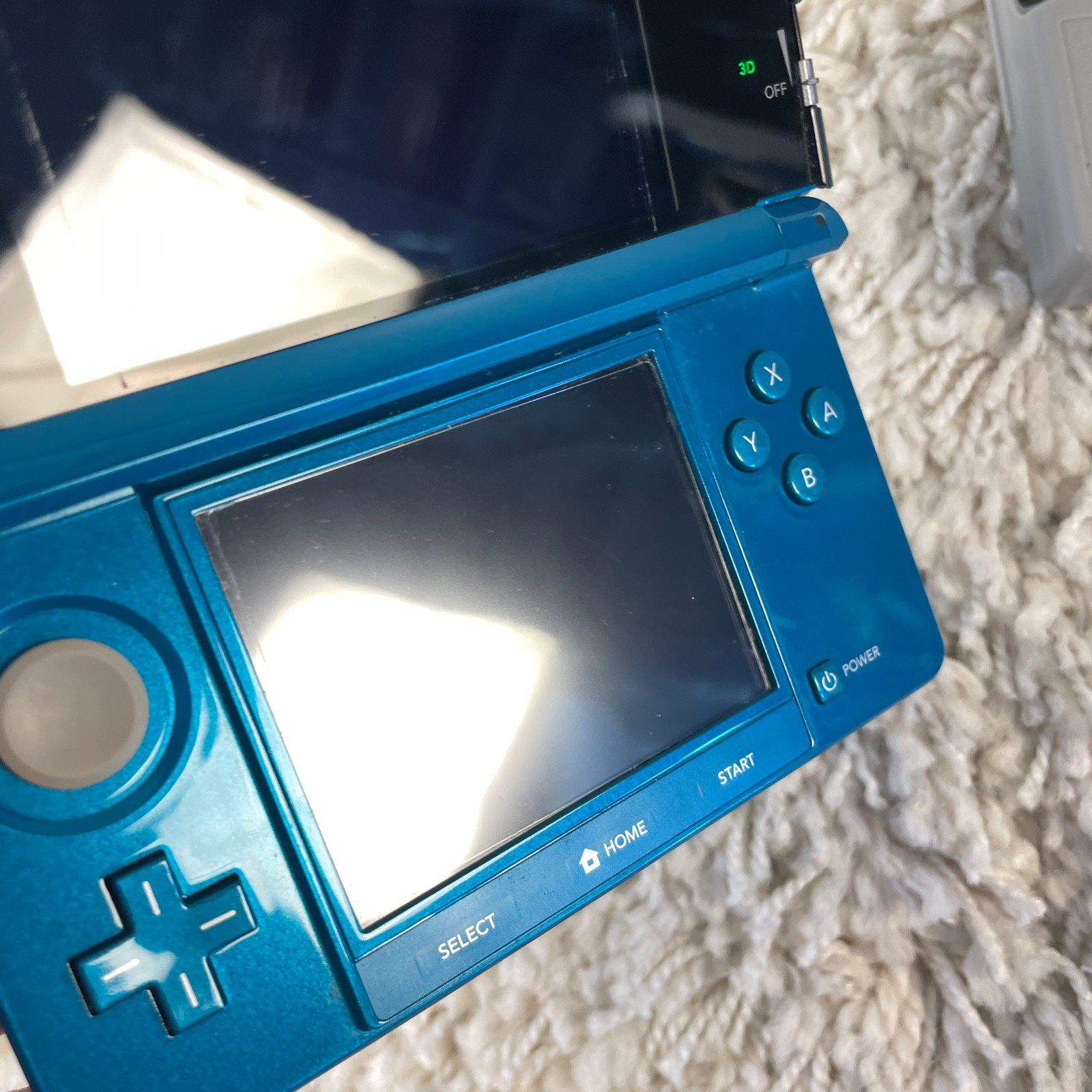 Nintendo 3DS Aqua Blue Handheld Handheld Console System CTR-001 Tested