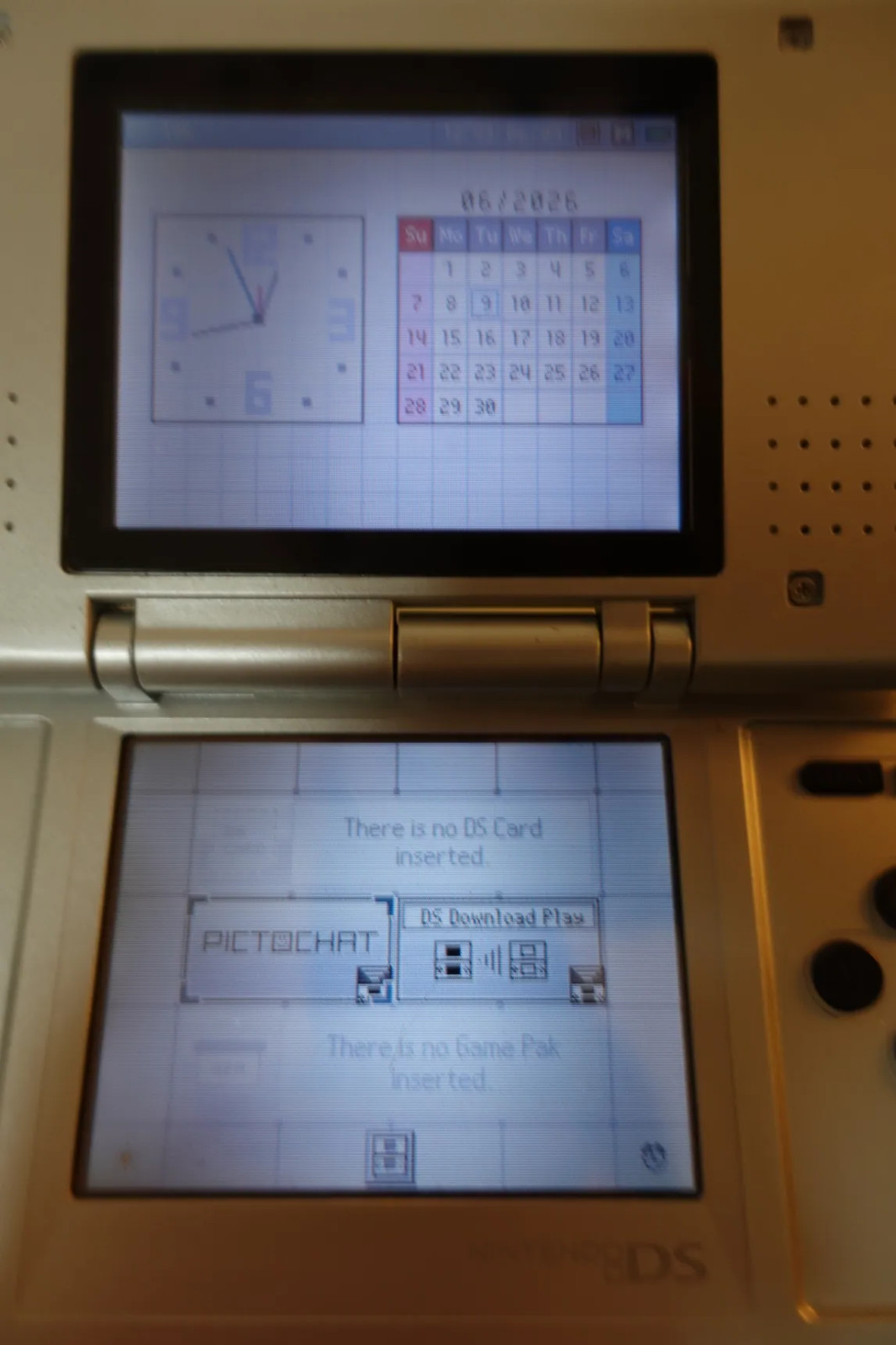 Nintendo DS Silver Handheld System – Good Condition! – TESTED AND WORKING (#4)