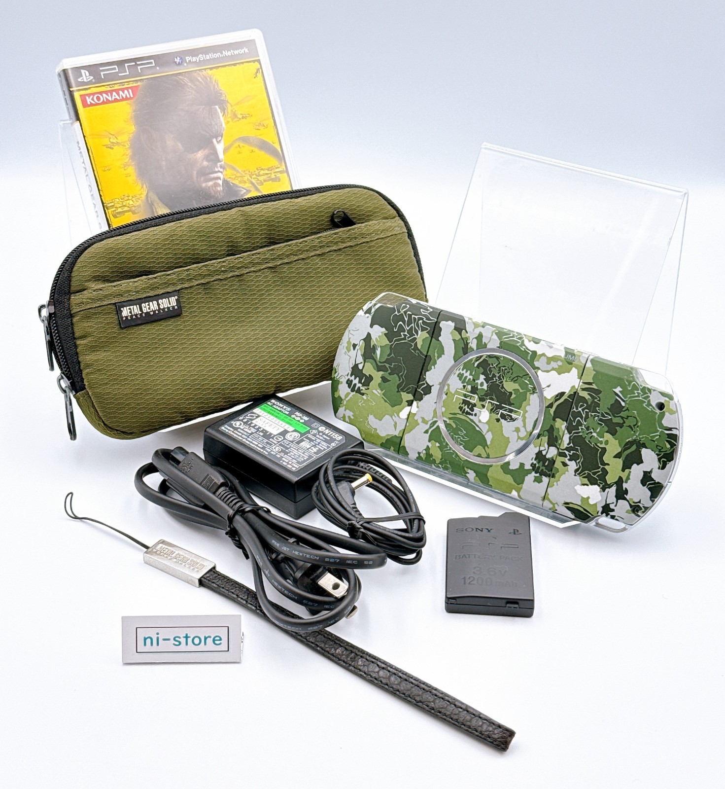 Sony PSP-3000 Console Metal Gear Solid Limited Edition w/Pouch, Strap -Mint S+