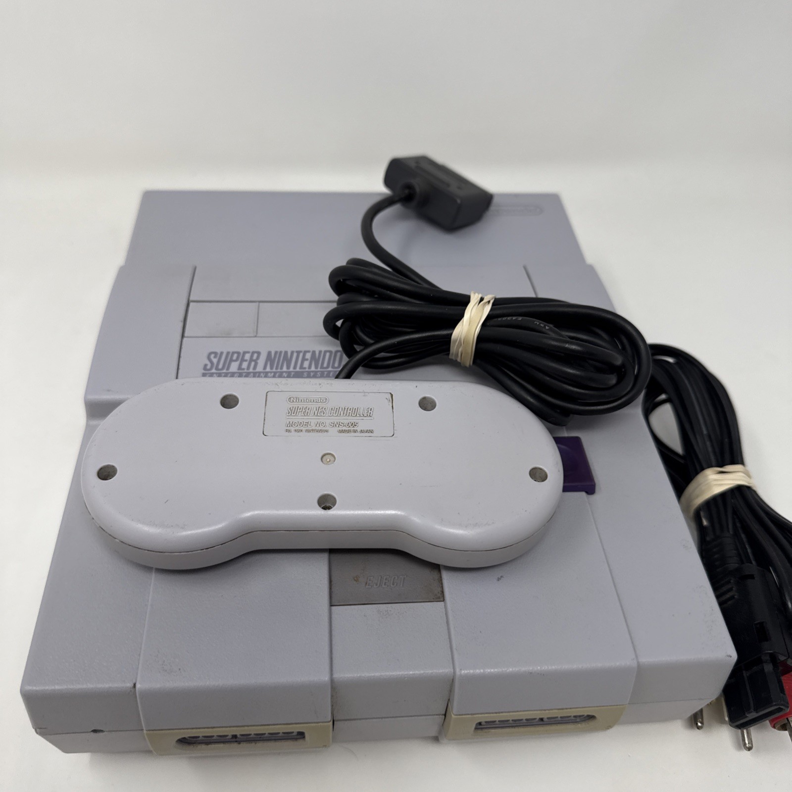 Super Nintendo SNES Console + Cables + Controller Bundle Lot *TESTED*