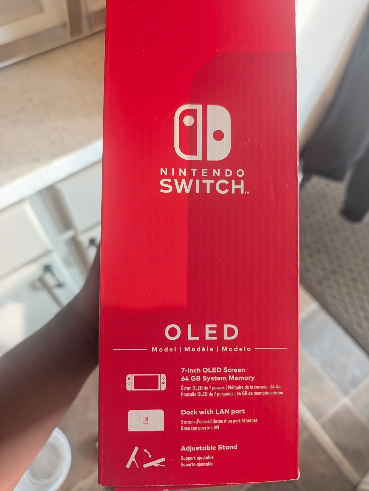 Nintendo Switch OLED 64GB Blue/Green Joy-Con Dock LAN Tomtoc Case Box