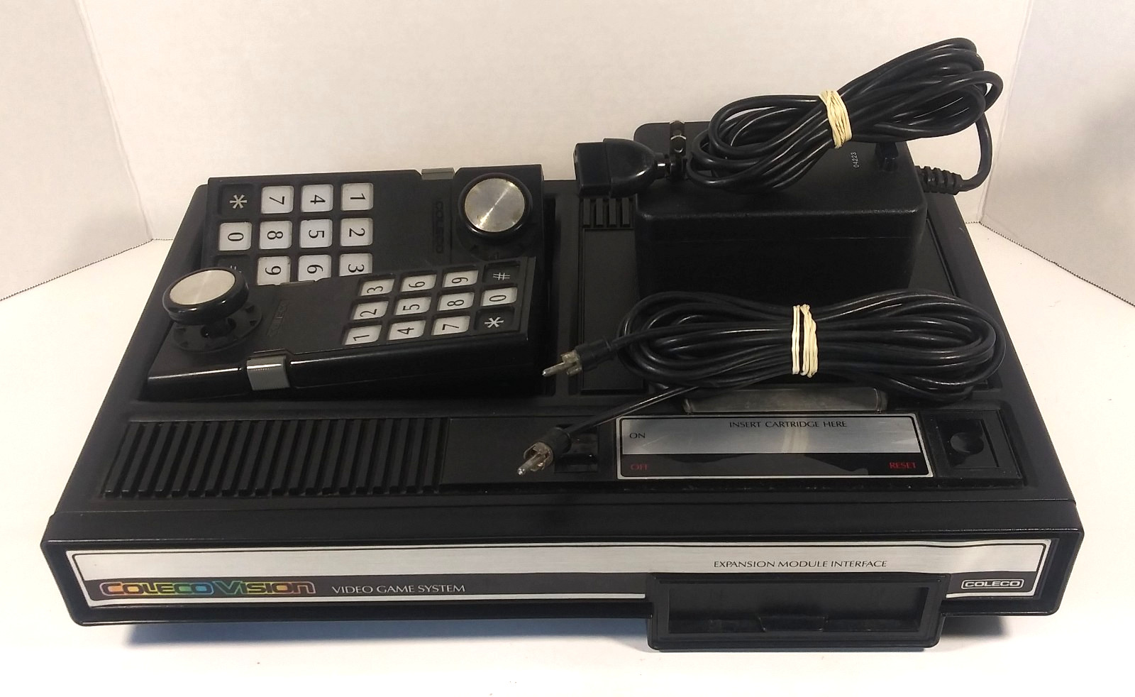 Vtg ColecoVision Video Game Console Power Adapter AV Cable Controllers Untested