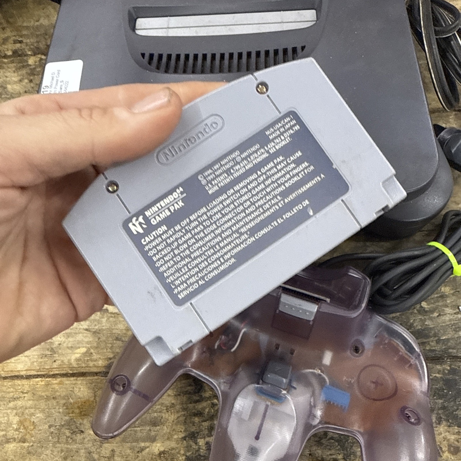 Nintendo 64 Bundle 1 Controller Power Cable NUS-001 USA Vintage Lot Bug’s Life