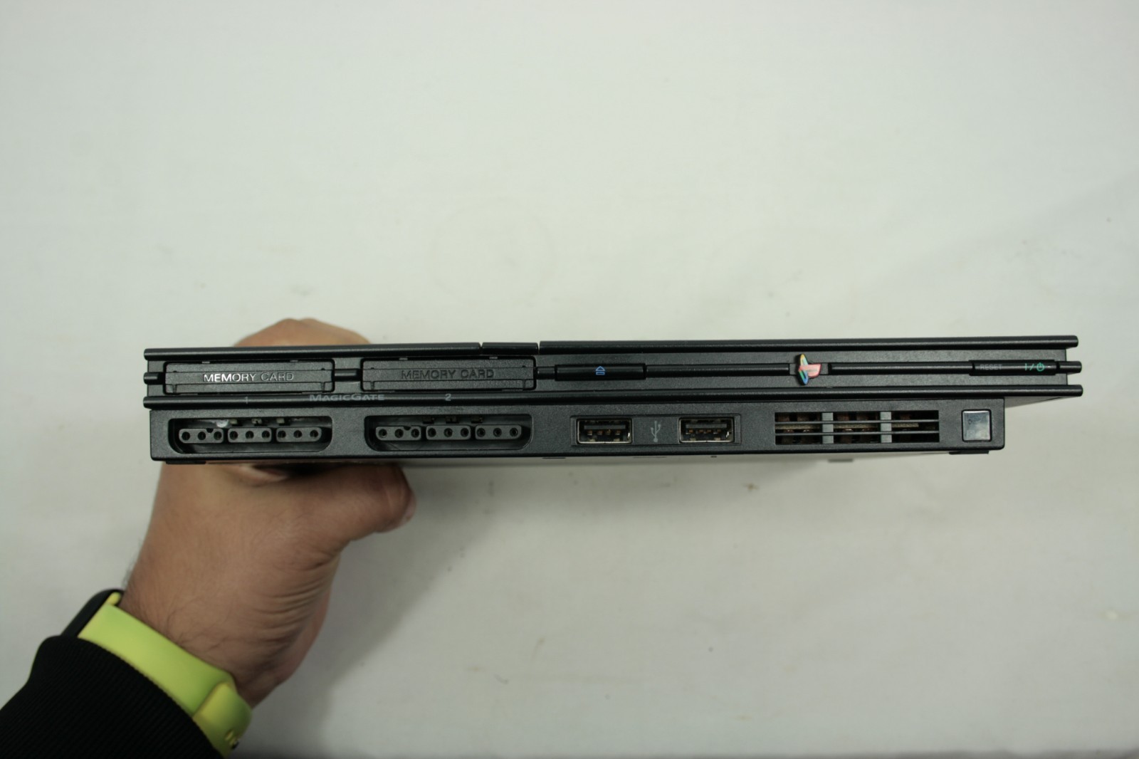 Sony PlayStation 2 PS2 Console Slim Black Bundle SCPH-70012 FOR PARTS AS IS