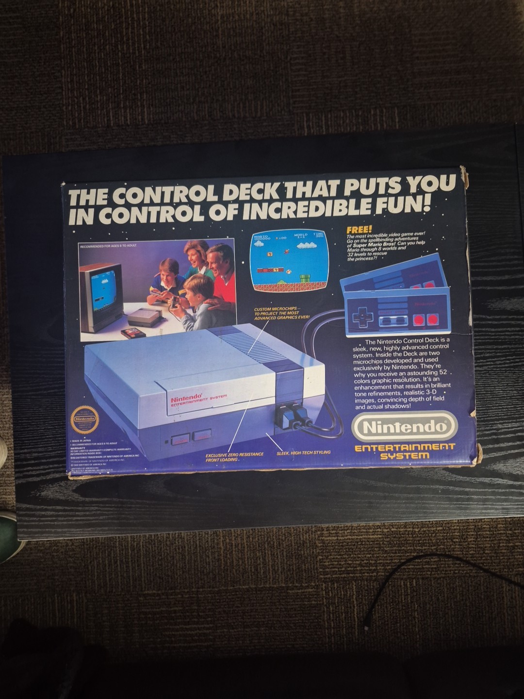 NES Nintendo Control Deck Console CIB with super Mario bros 5 screw version
