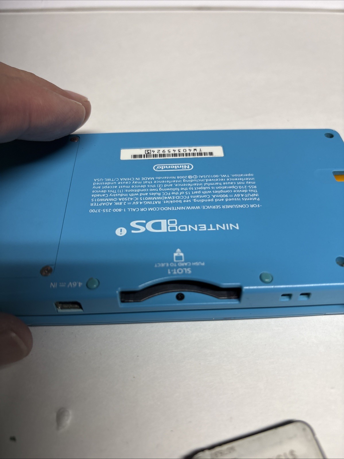 Nintendo DSi Handheld Game Console TWL-001 Teal Blue No Charger Or Stylus Tested