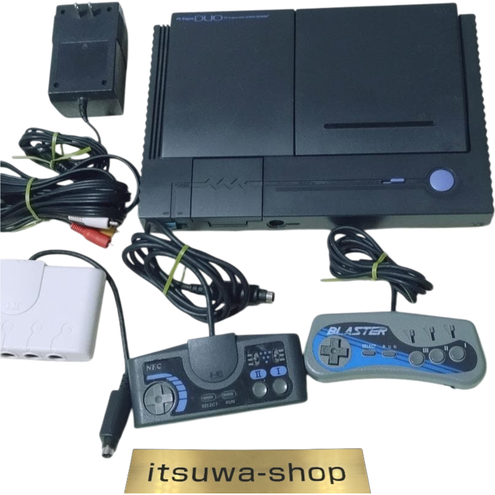 NEC PC Engine Duo PI-TG8 Console Tested HuCARD OK Multitap Controllers Japan
