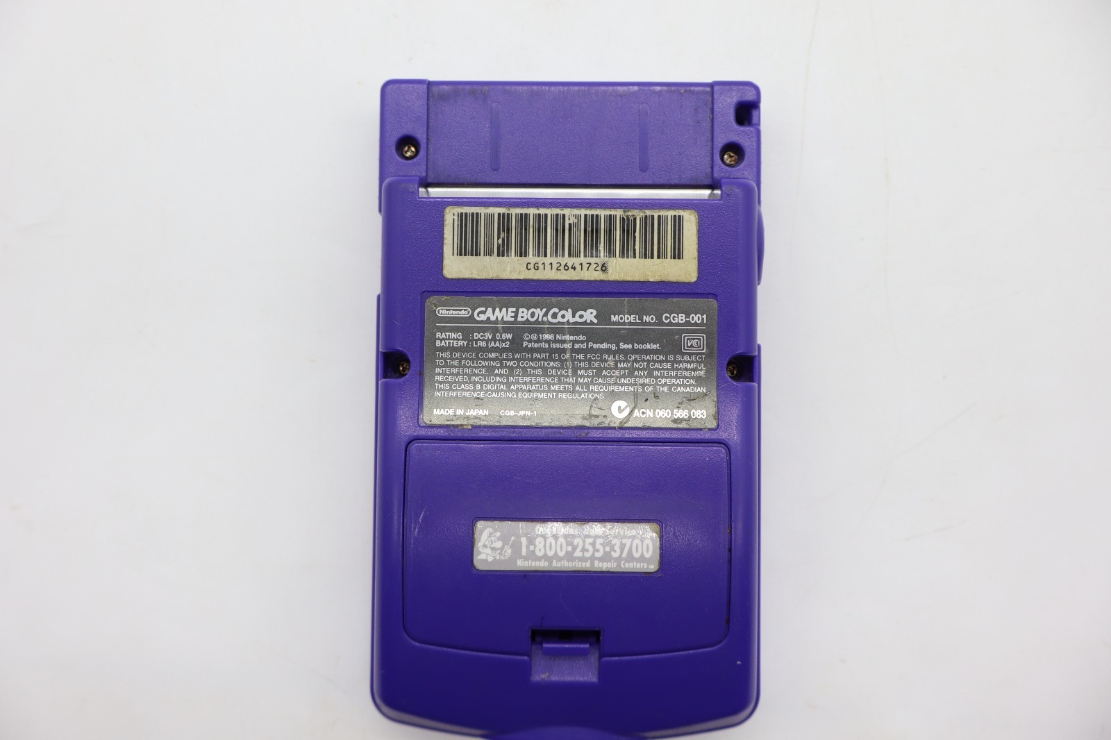 Nintendo Gameboy Color GBC Grape Purple CGB-001 PARTS Backlit Display