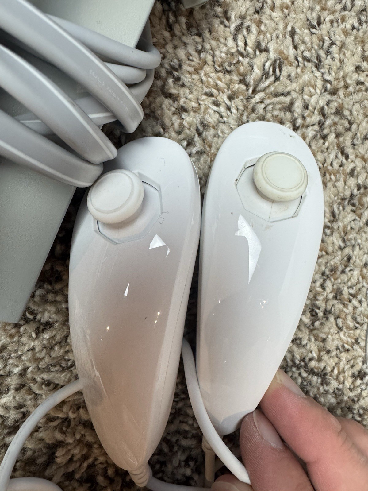 Nintendo Wii Console Bundle RVL-001 Cords Wii Remotes Nunchucks Tested & Works