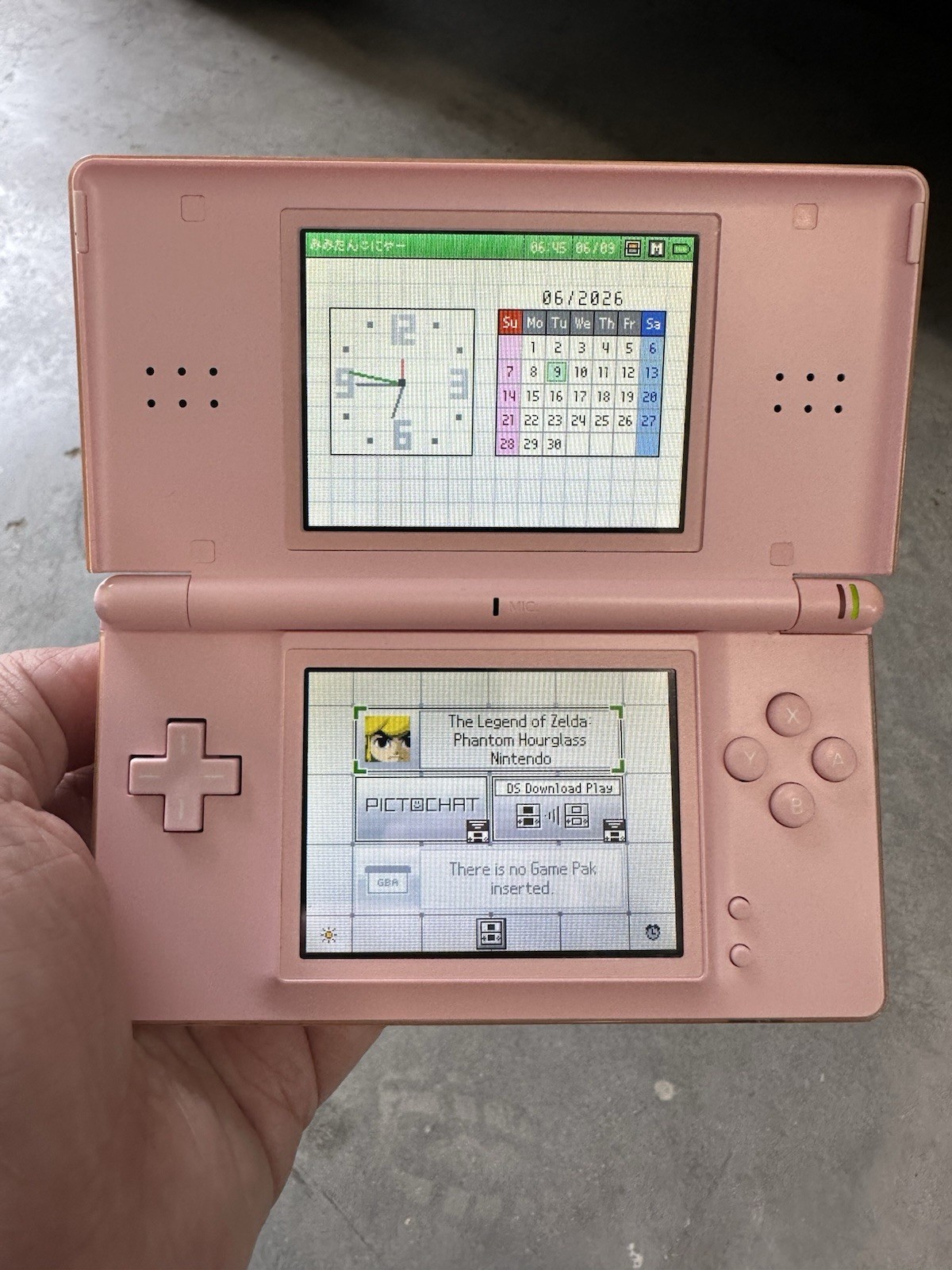 Nintendo DS Lite Portable Gaming Console – Coral Pink (Tested, Working)
