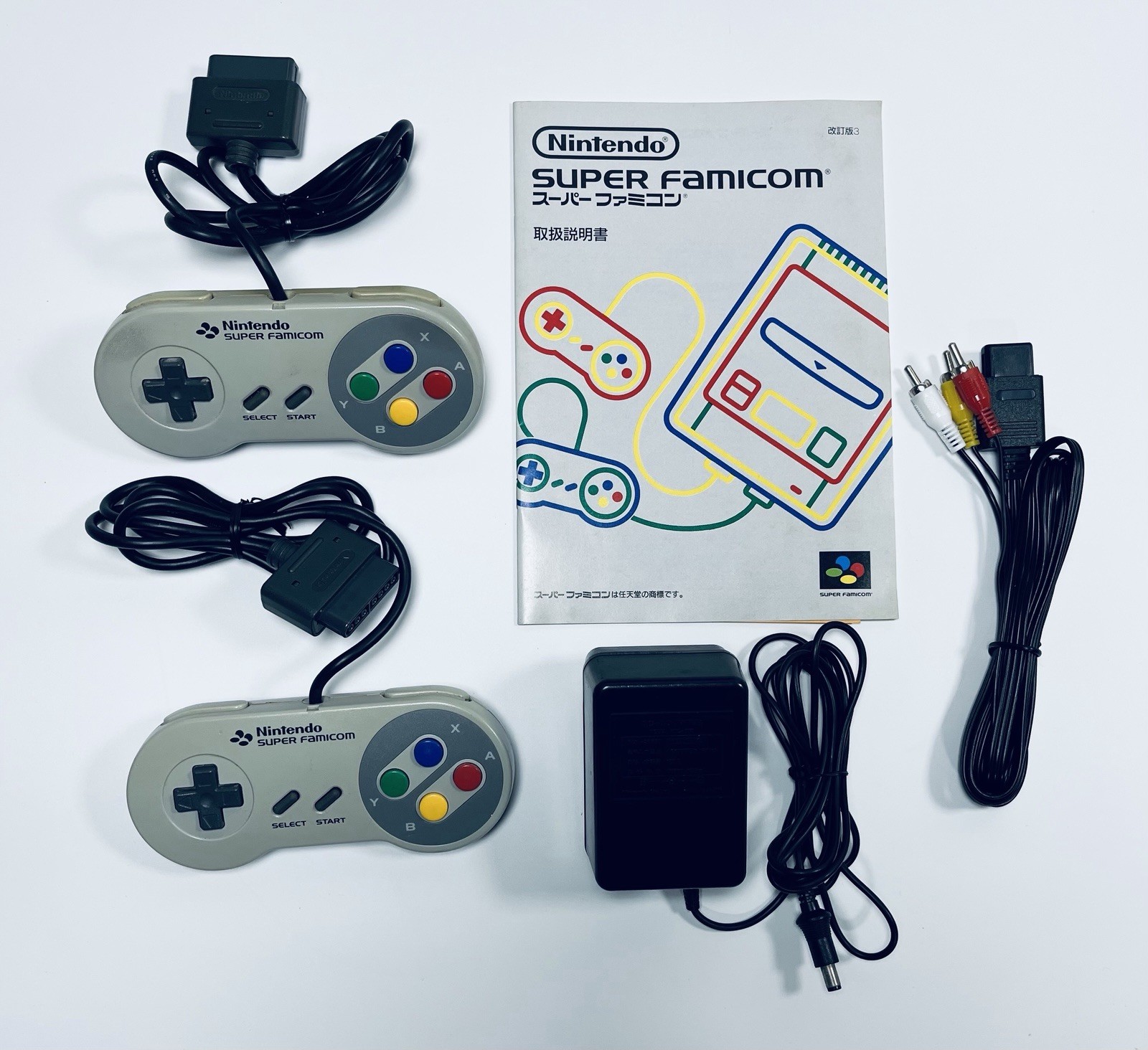 Nintendo Super Famicom Console Boxed Tested Working Japan SFC Controller Set