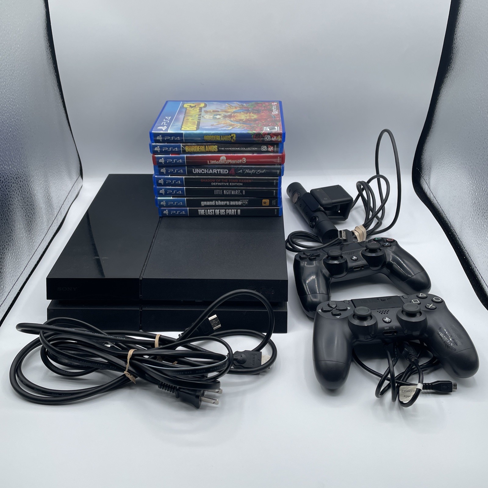 playstation 4 500 GB console PlayStation Camera Two Controllers 9 Games Read Des