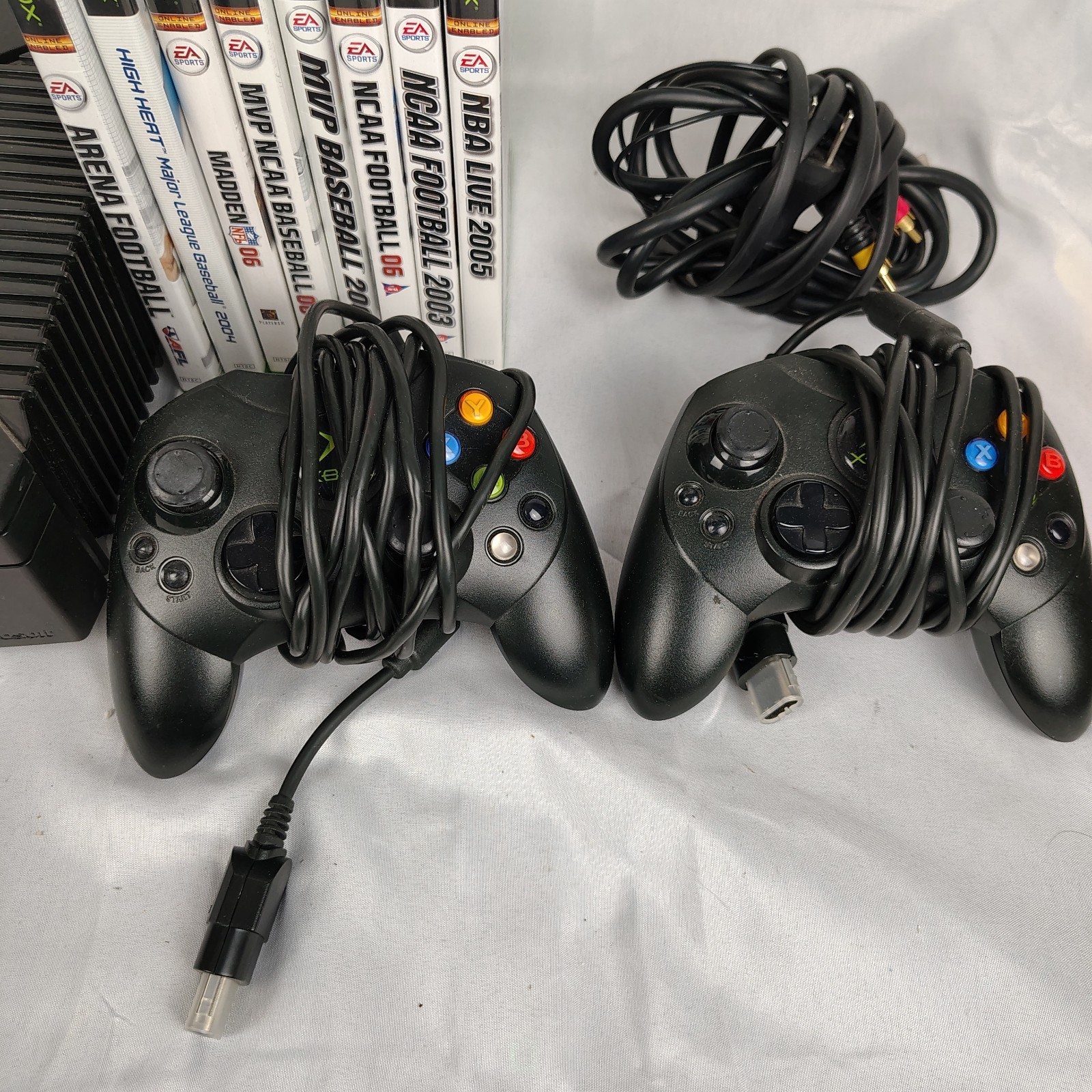 Original Xbox Console Sports Bundle Controllers Games Chords