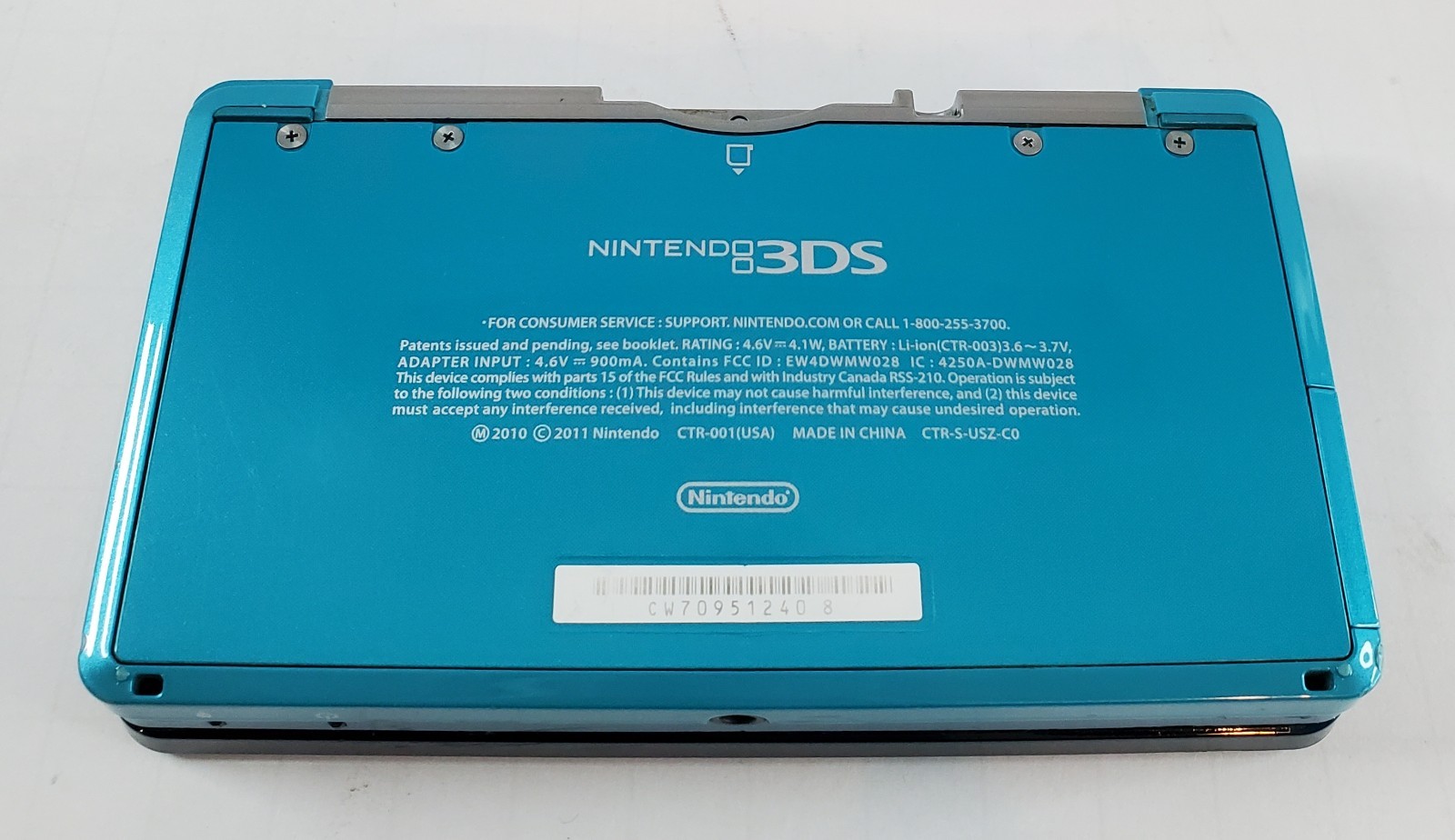 Nintendo 3DS Handheld System – Aqua Blue USA MODEL – No Stylus