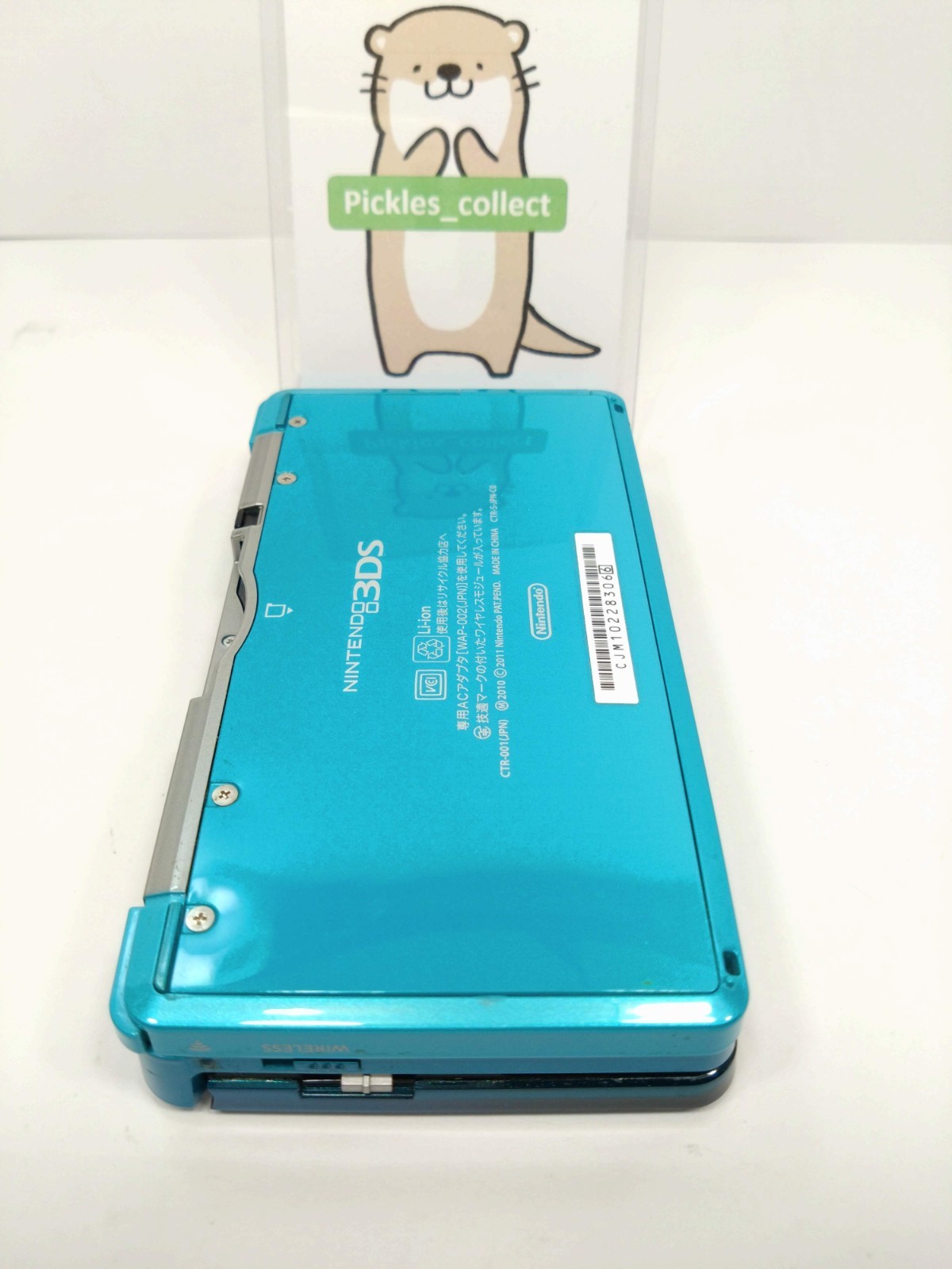 3DS Aqua Blue CTR-001 w/Stylus 4GB Language Japanese Tested Nintendo 0314H