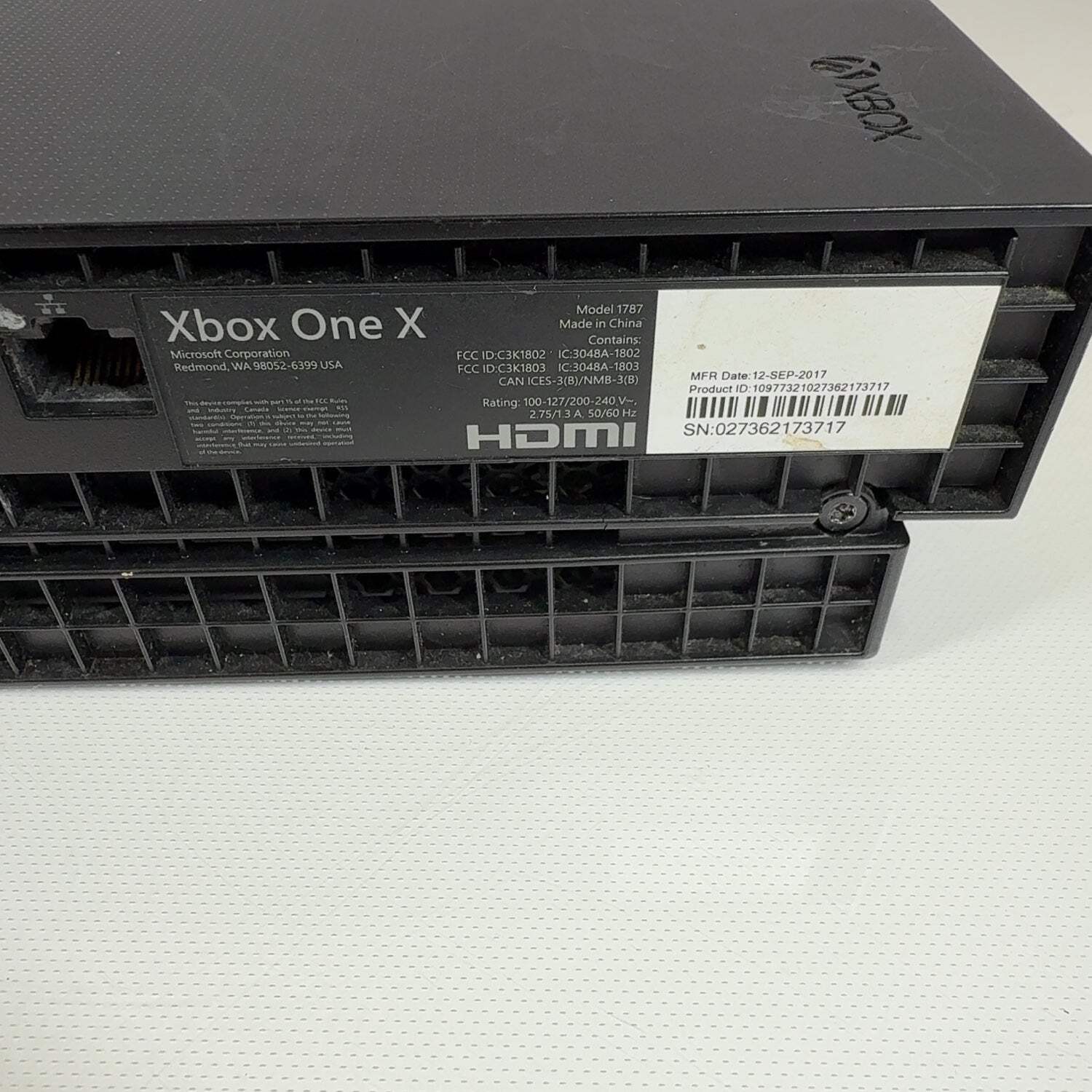 Broken Microsoft Xbox One X 1TB Console Gaming System Only 1787 READ