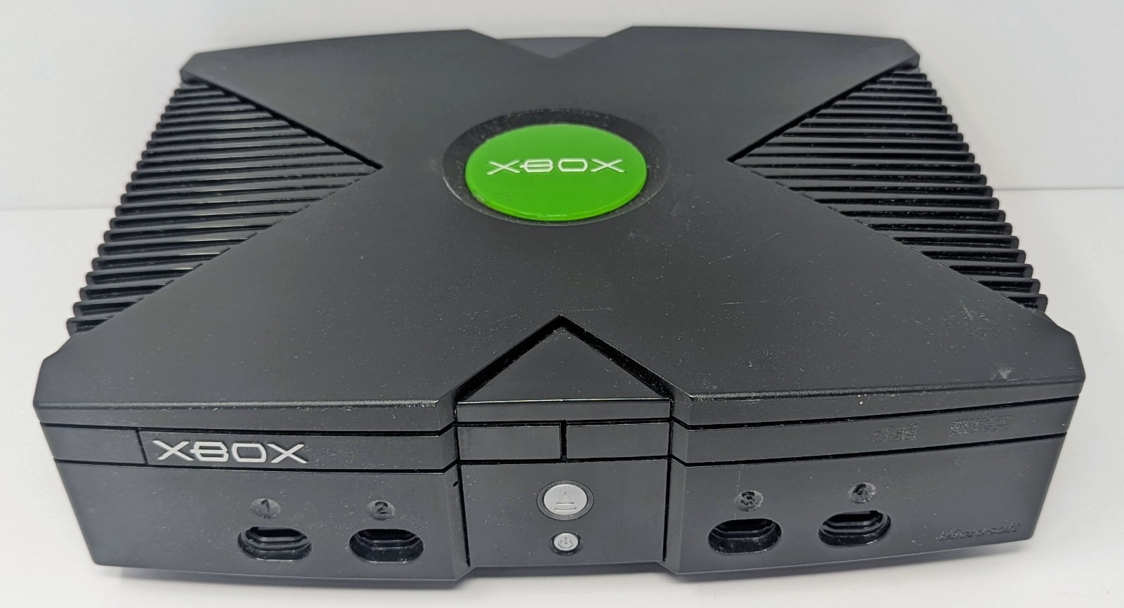 Original Xbox Console Bundle w/ 10 Games & Green Controller – Power Button Issue