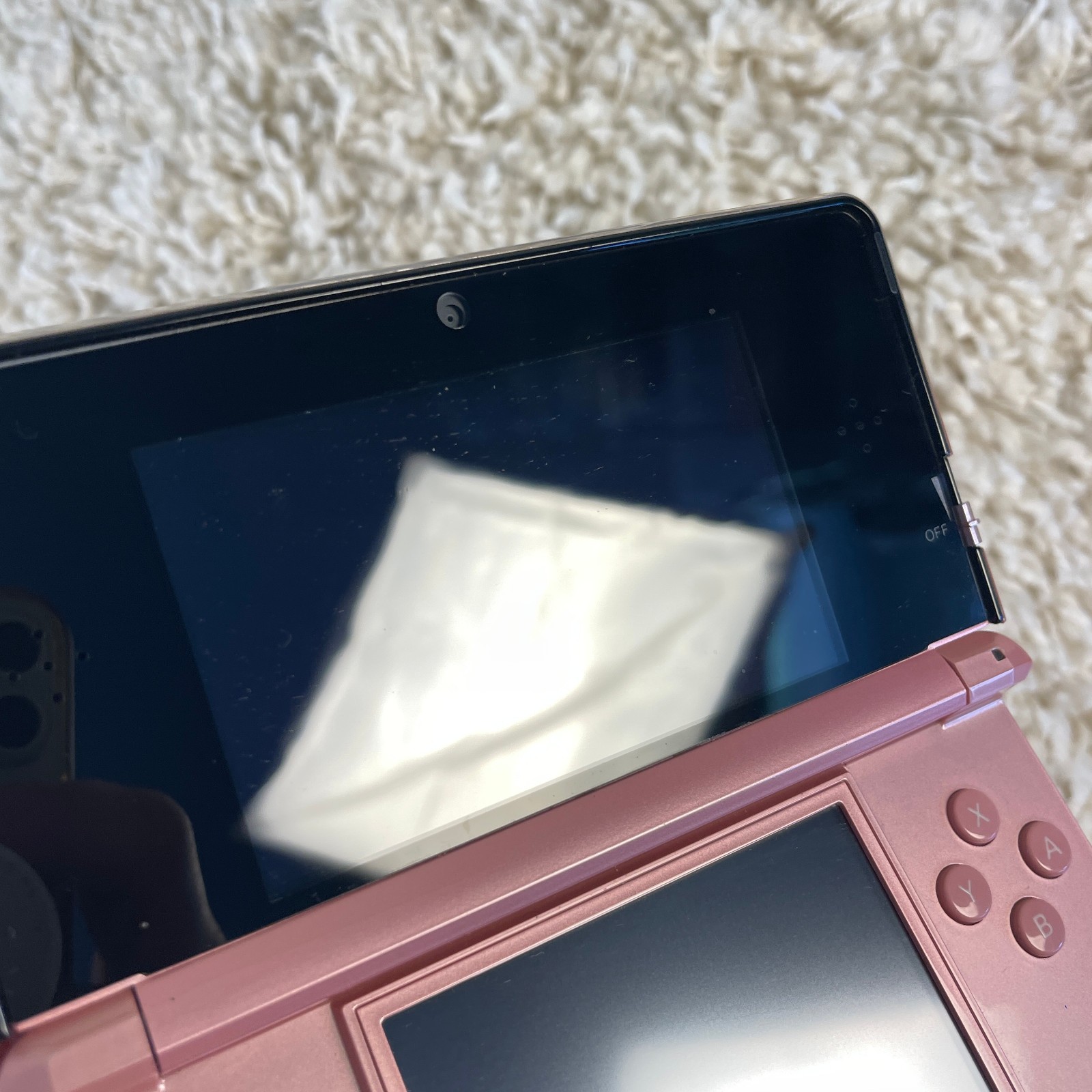 Nintendo 3DS Pearl Pink Handheld Handheld Console System CTR-001 Tested