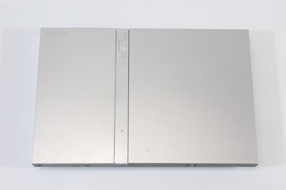 PlayStation 2 PS2 Slim Silver Console SCPH-75000 AC AV NTSC-J Japan WORKS GREAT