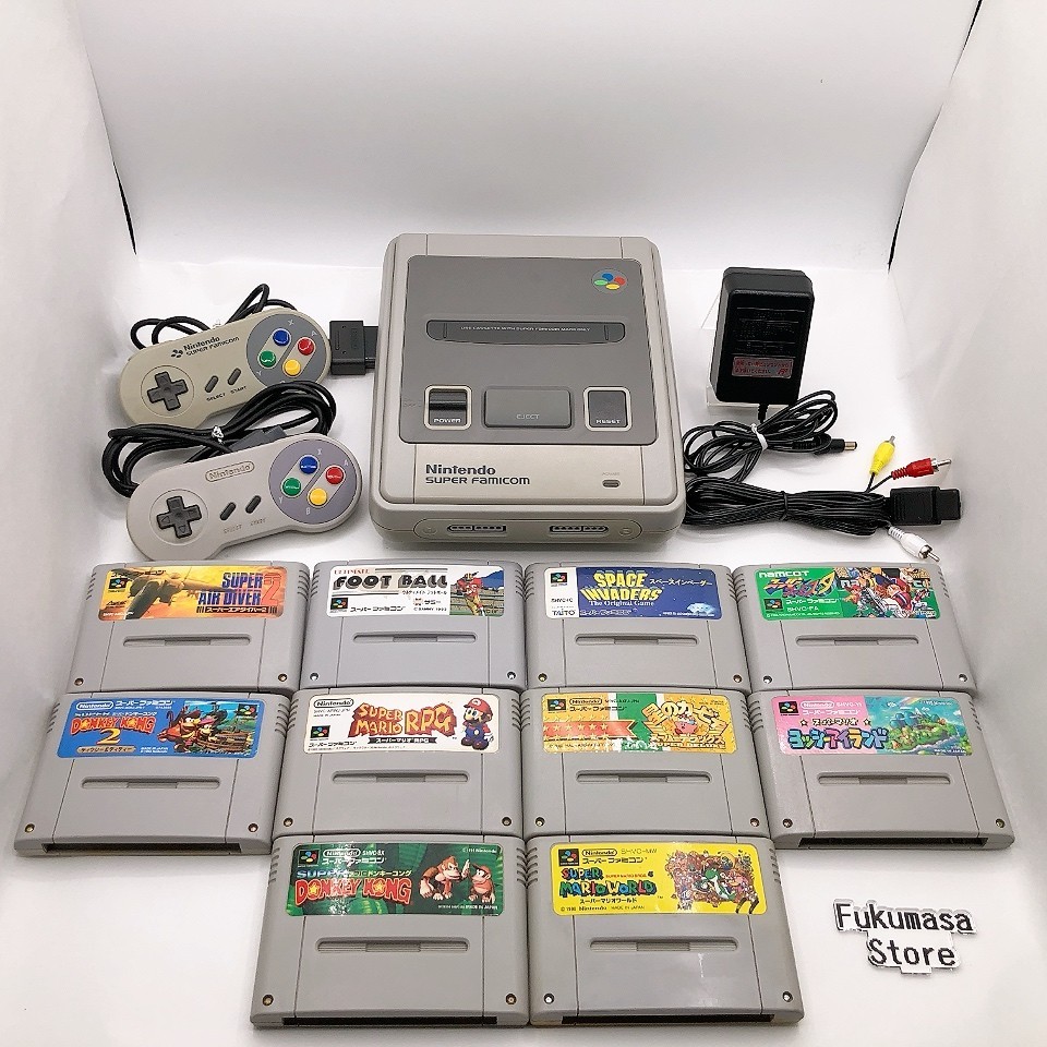 Nintendo Super Famicom Console SFC SNES 10 Games Bundle NTSC-J Japan Tested