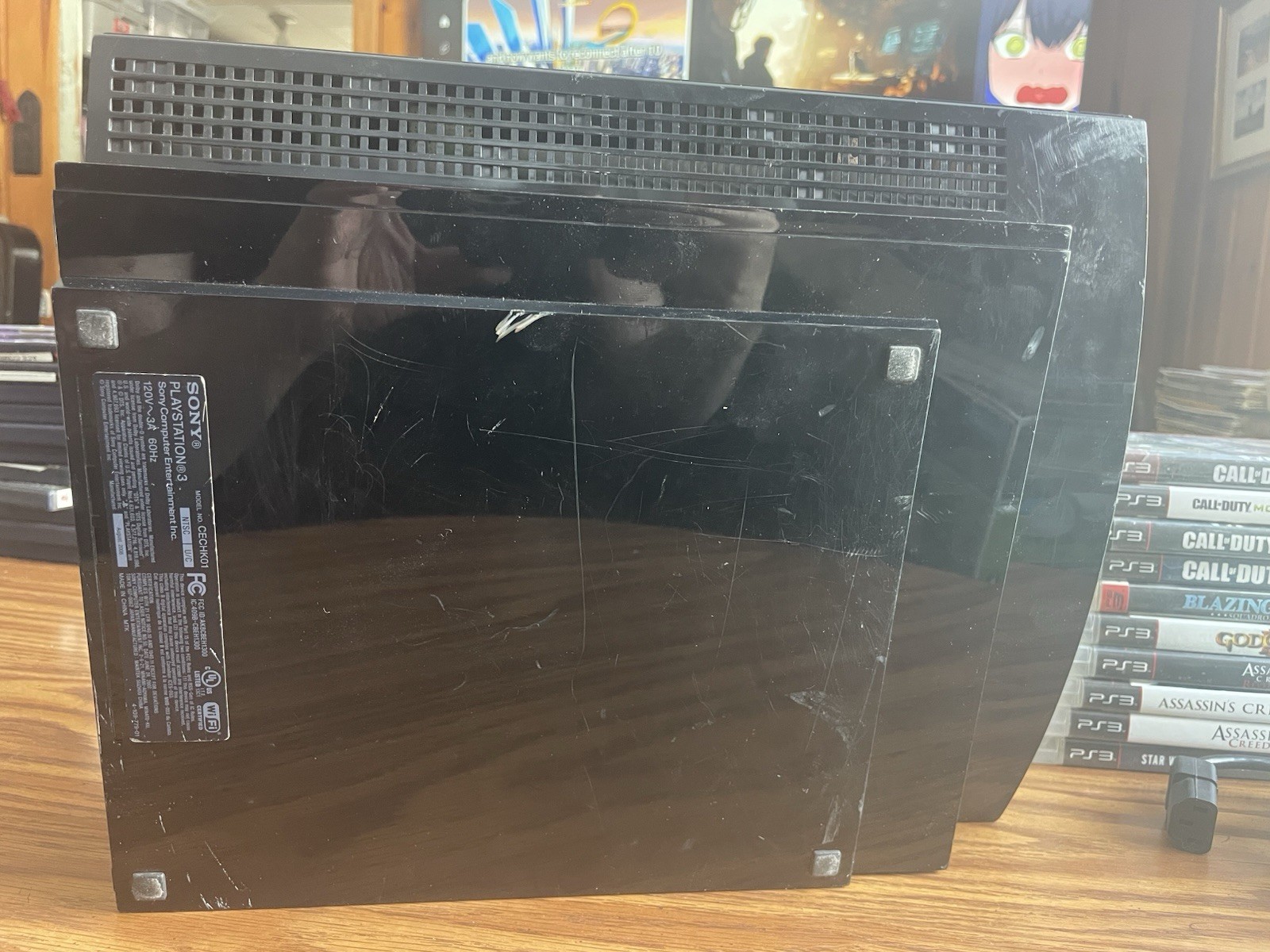 PS3 Game Console, 10 Games & Power Cord, Tested, Needs HDMI Cord