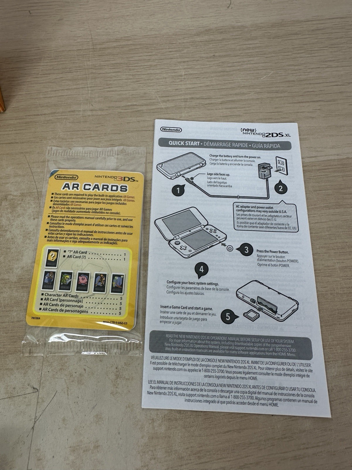 OEM USA Nintendo 2DS XL White & Orange Console System w/ Box, Charger & Inserts