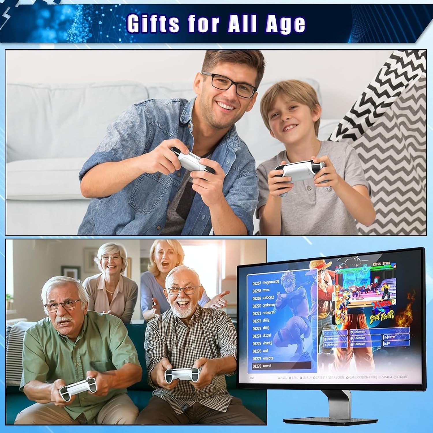 Retro Gaming Delight: Wireless Console with 20,000+ Games & 4K HDMI for Families