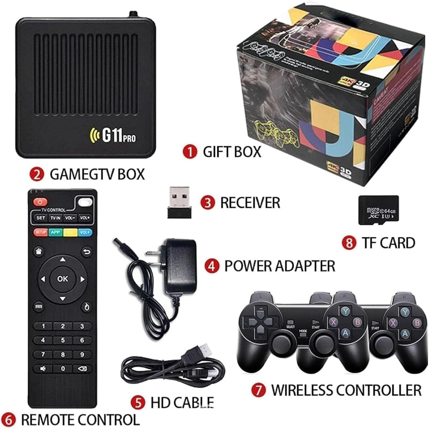 All 8Bit G11 Pro 100,000 Games, All 8Bit G11 Pro Game Box, All 8 Bit G11 Pro, 4K