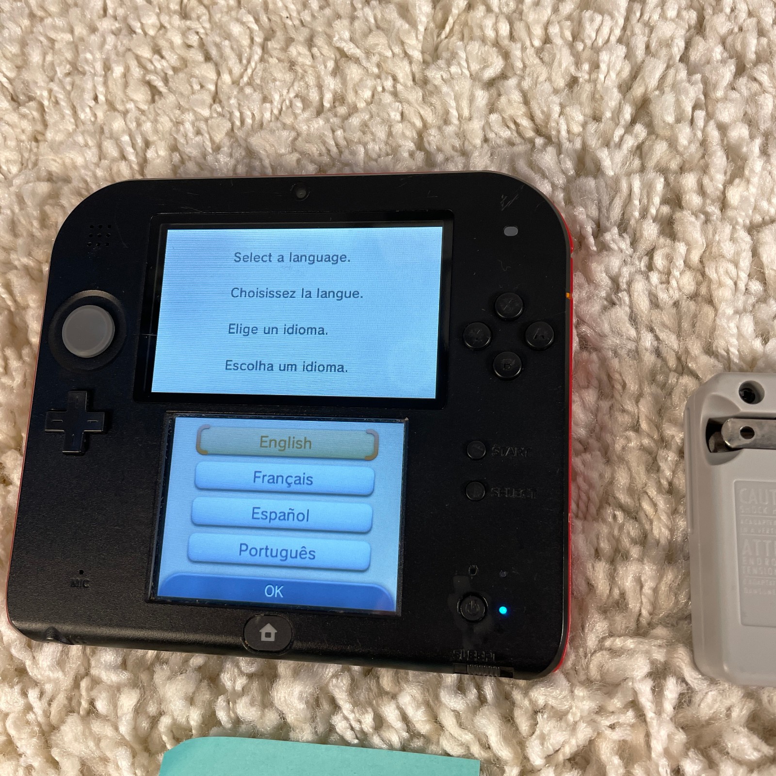 Nintendo 2DS Red Black Handheld Console System FTR-001 Tested