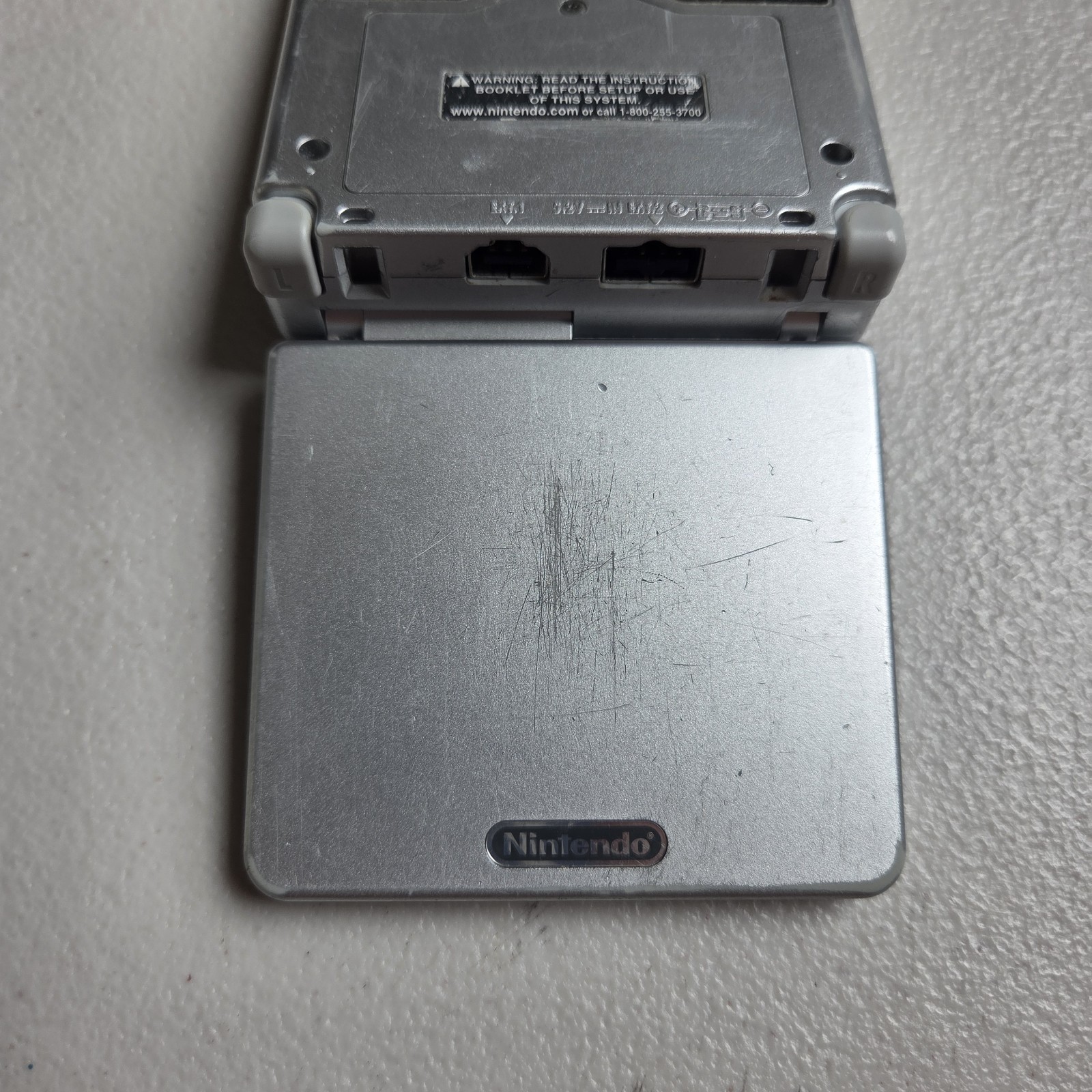 Nintendo Game Boy Advance SP Super Mario Tetris Snood Pacman ++ Silver AGS-001