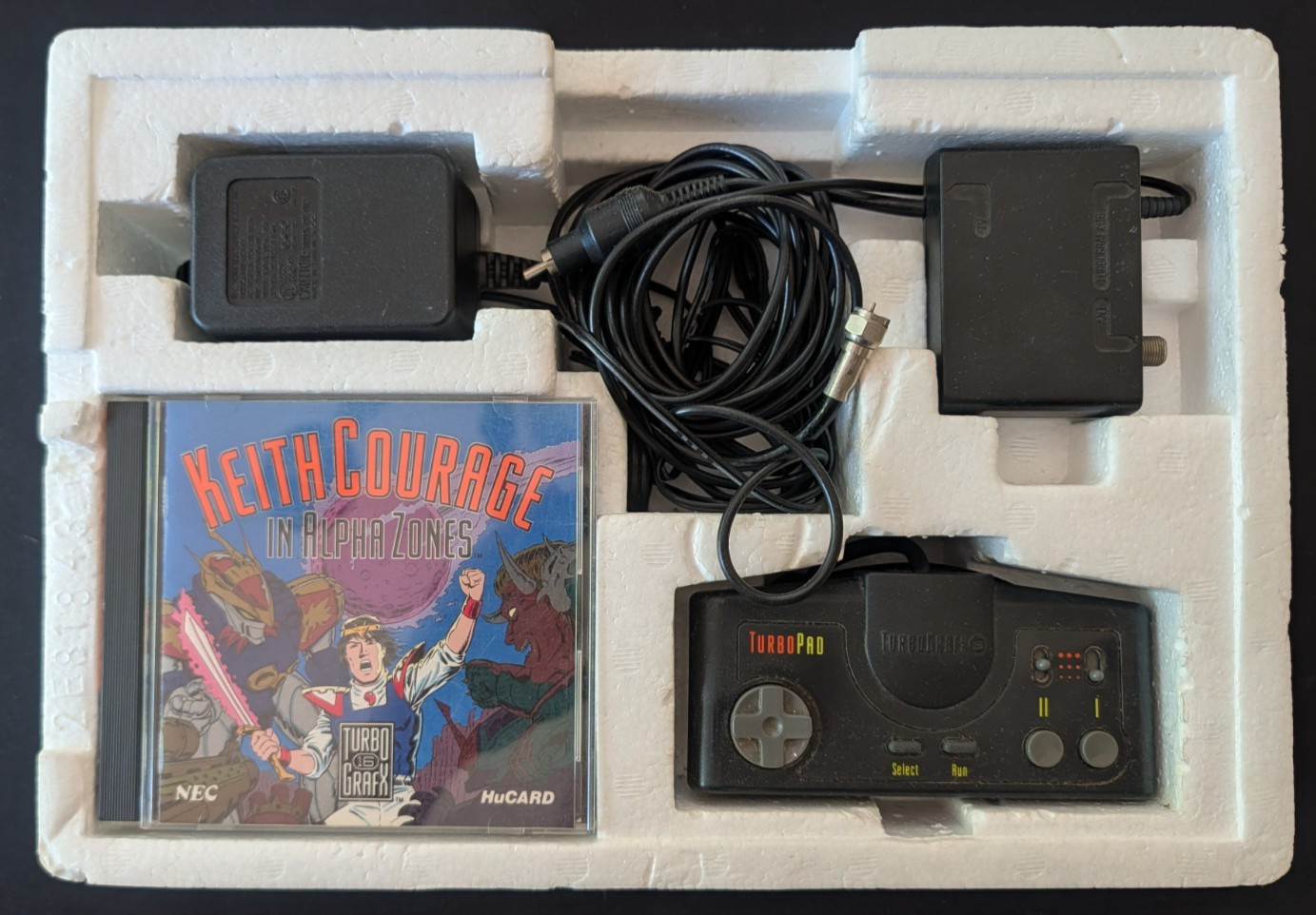 NEC Turbo Grafx-16 Console with Cables, Controllers, Games, original box