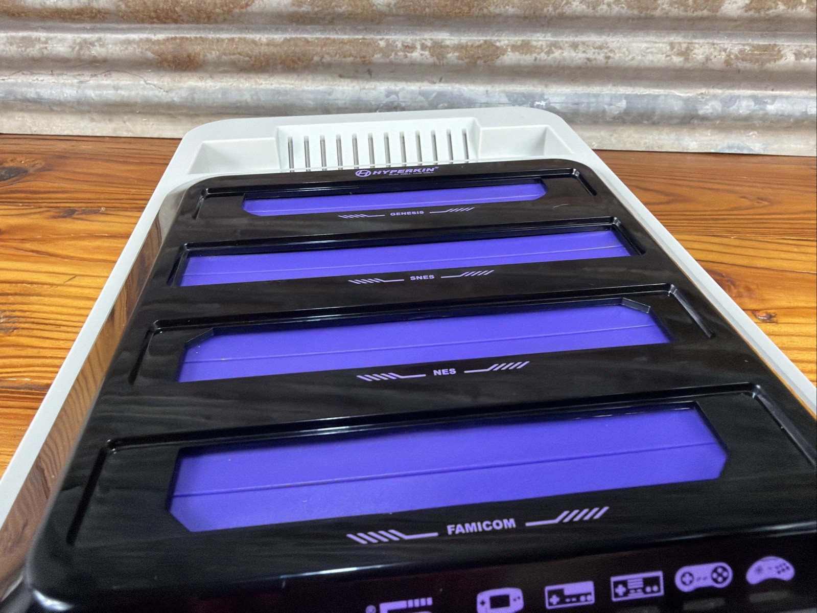 Hyperkin Retron 5 – Console Only (no cords) Grey w/ purple AS IS PARTS or REPAIR