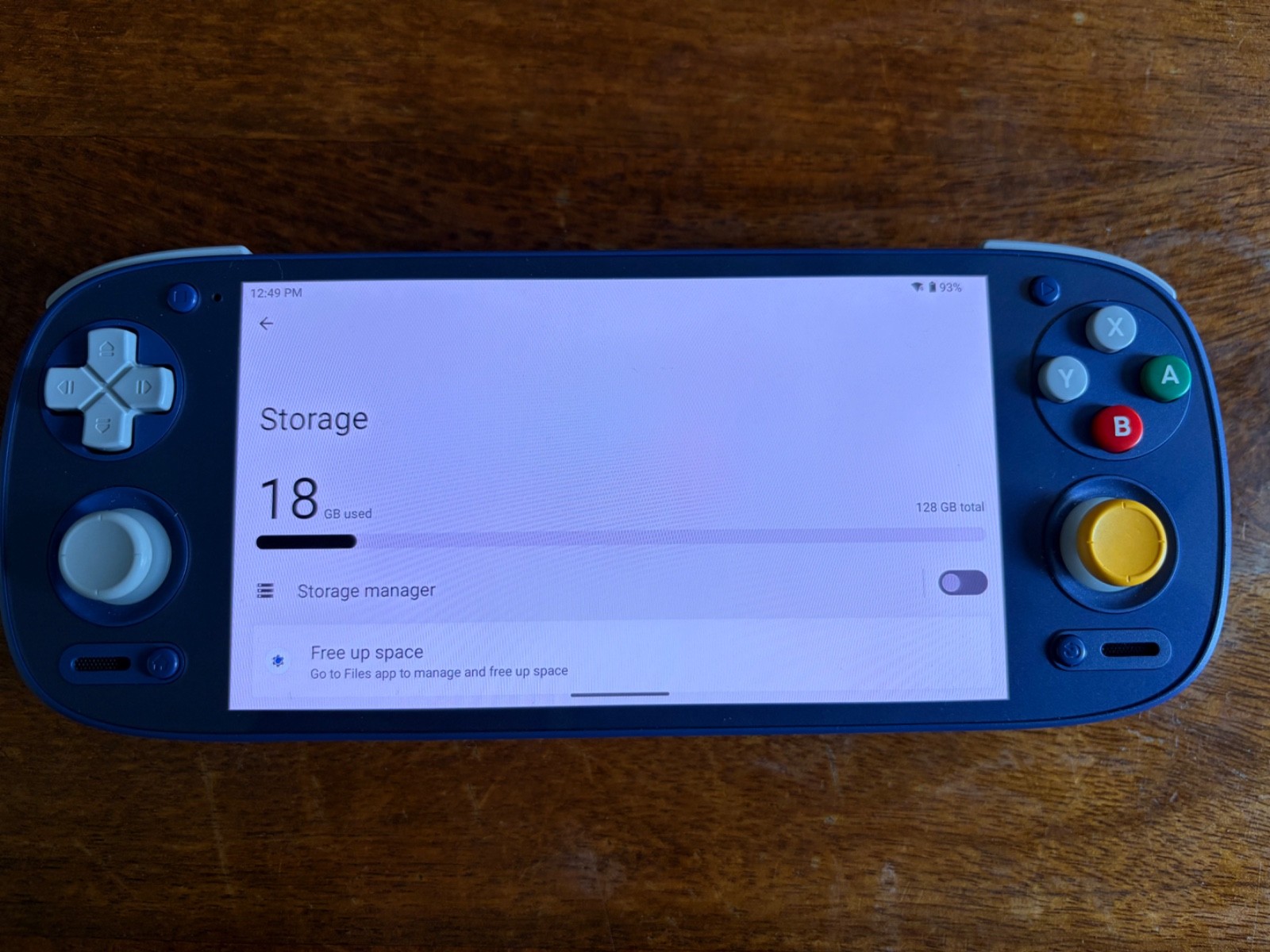 Retroid Pocket 5 Black Android Handheld Gaming Console, 128GB, 8GB RAM, Blue