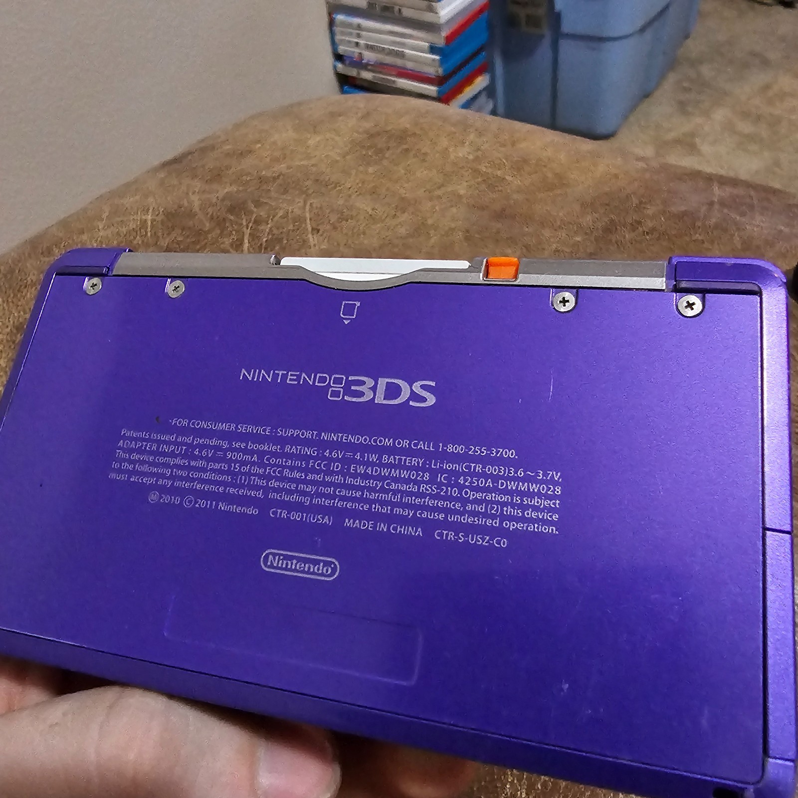 Nintendo 3DS Midnight Purple Portable Gaming Console