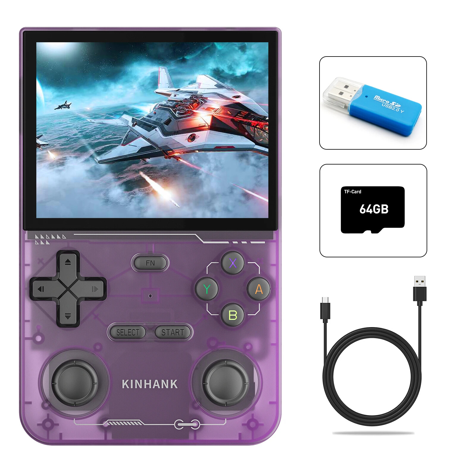 K36 Retro Handheld Video Game Console 16,000 Games 3.5″ IPS Screen EmuELEC OS