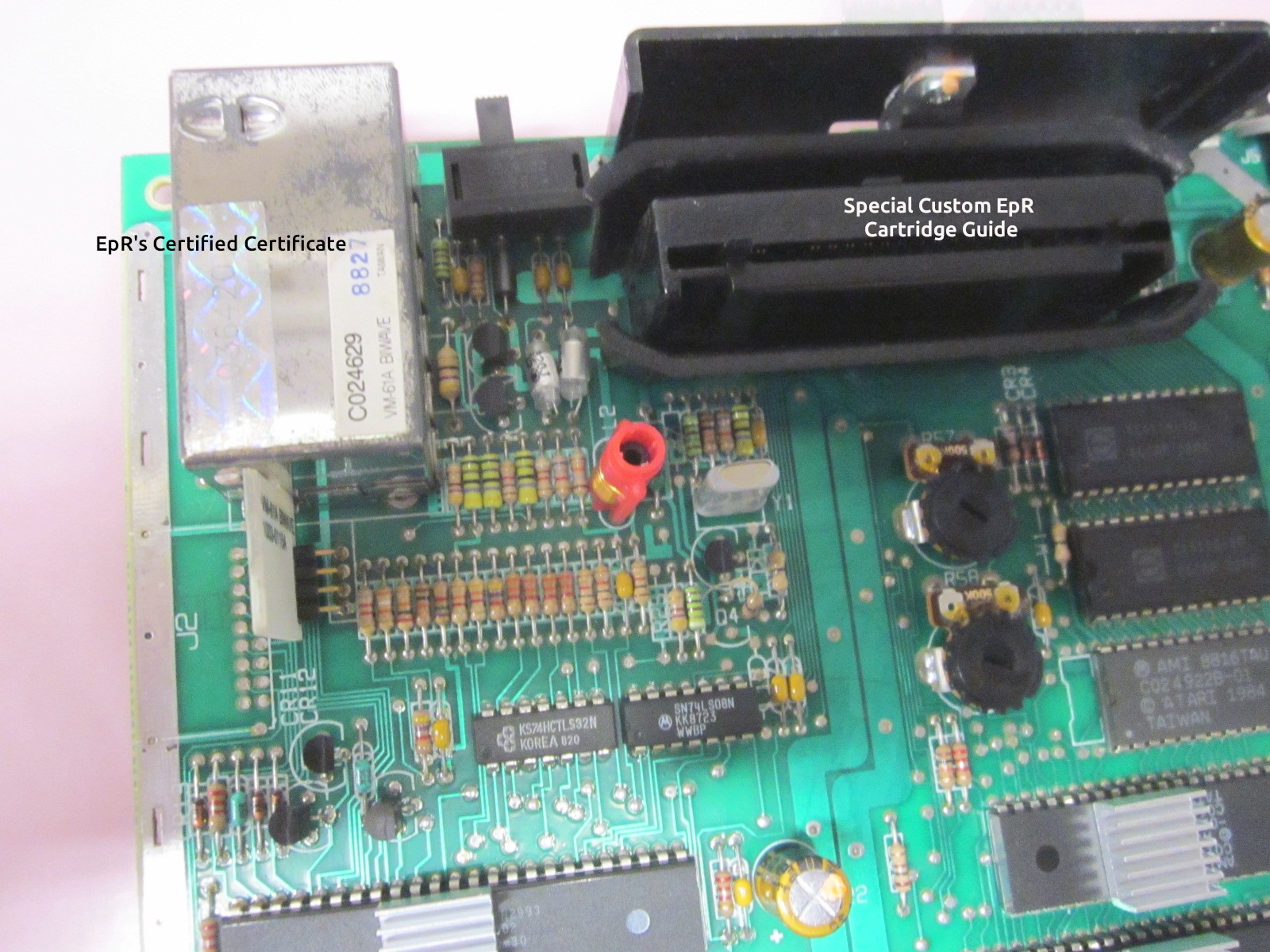 Atari 7800 Original EpR Reconditioned w/MODs Main Board Replacement
